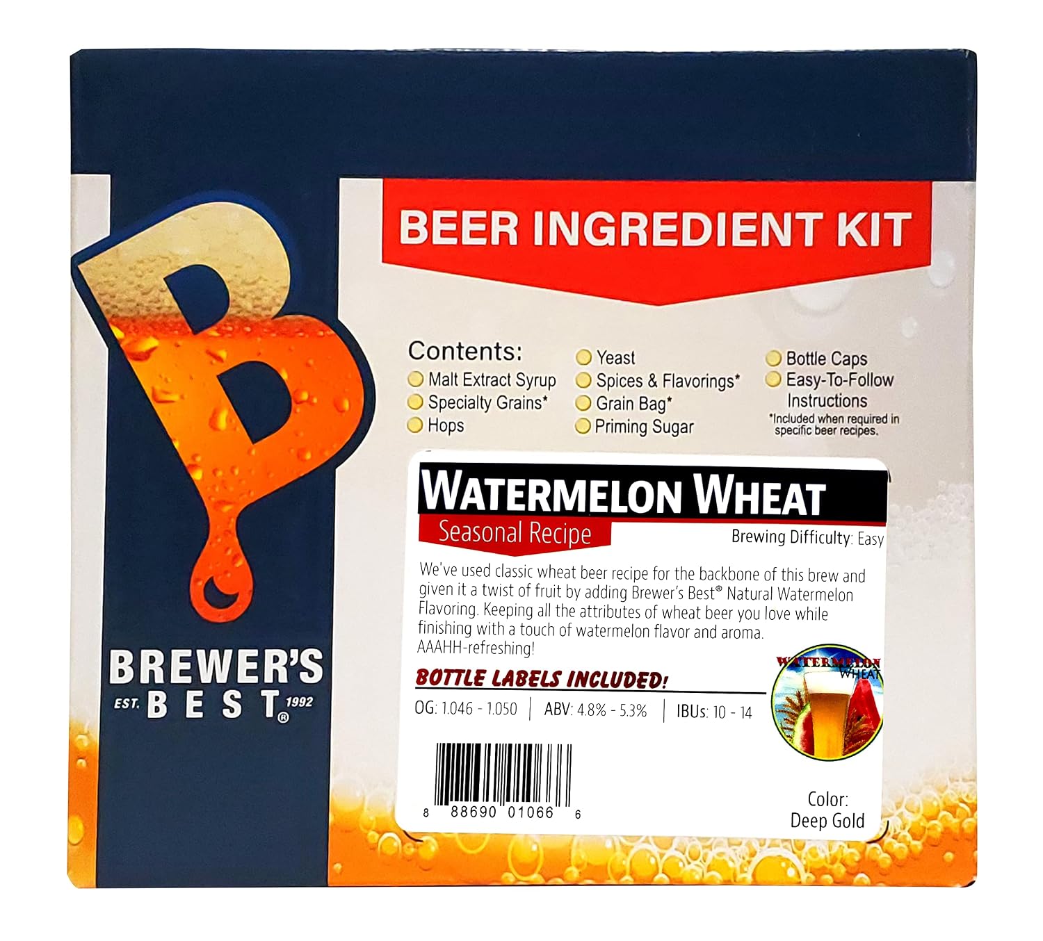 Brewer's Best Watermelon Wheat Beer Ingredient Kit Makes 5 Gallons