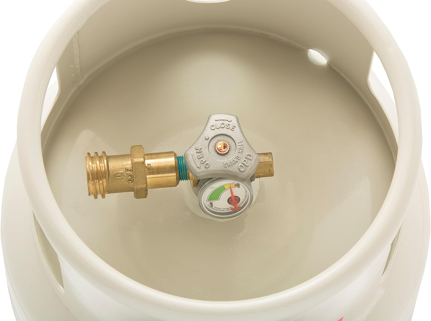 Flame King YSN201BT 20LB Steel Floor Buffer Propane Tank Cylinder with Vapor Valve and Level Gauge, White
