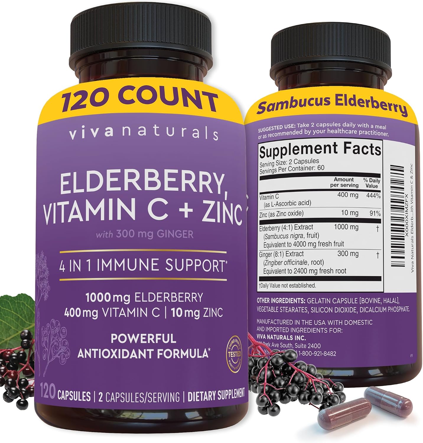Viva Naturals Vitamin D3 5000 IU Softgels, 360 Count (125 mcg), Supports Bone & Immune Health, High Potency Vitamin D