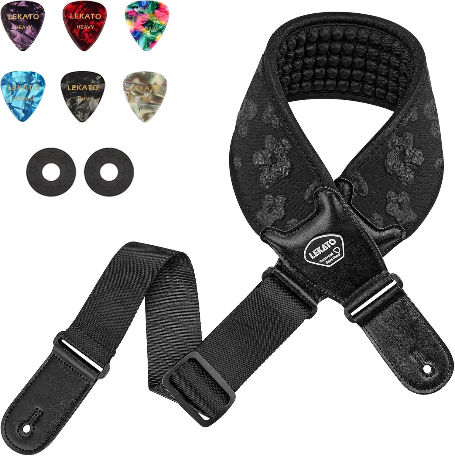 LEKATO Guitar Straps for Electric Guitar Bass