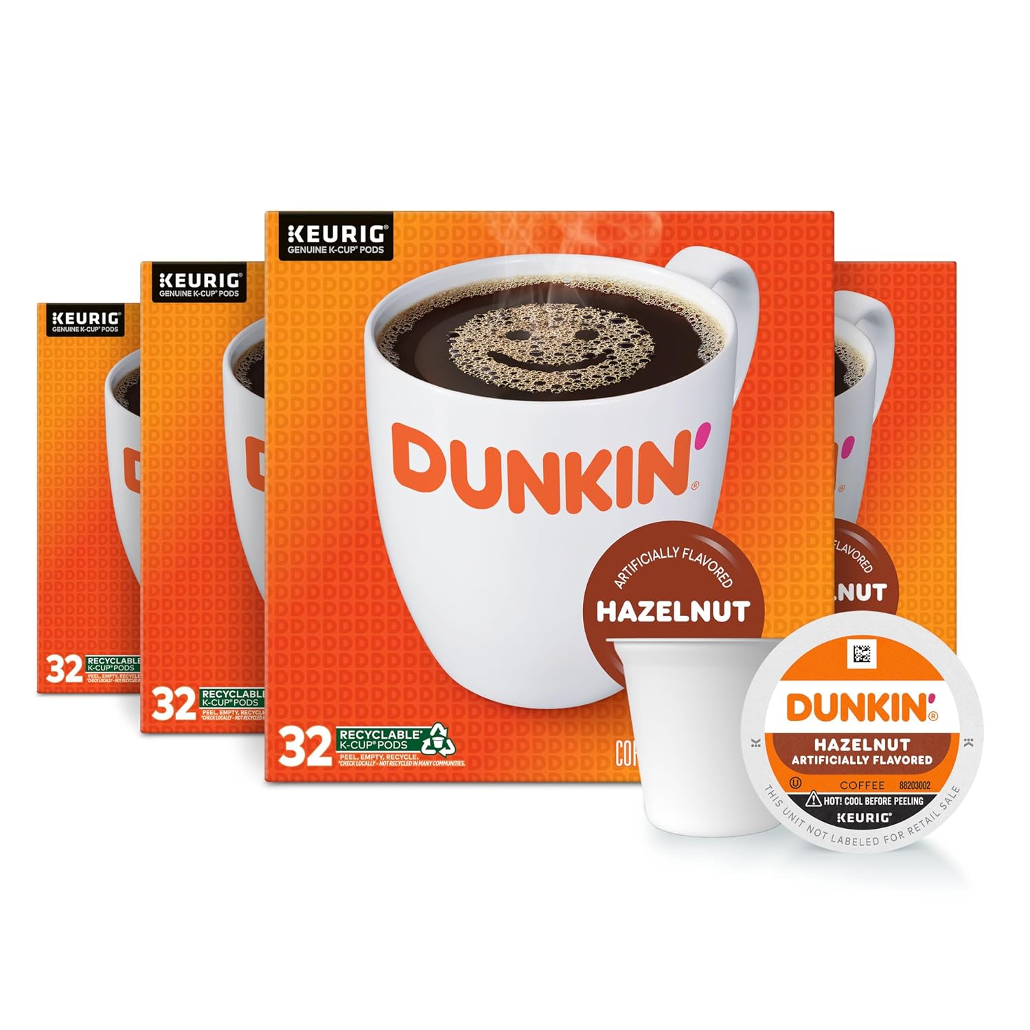 Dunkin’ French Vanilla Artificially Flavored Coffee, 60 Keurig K-Cup Pods | 6 boxes of 10 single serve coffee pods each, Smooth & rich flavor, Made with arabica coffee, Shelf stable, SNAP EBT eligible