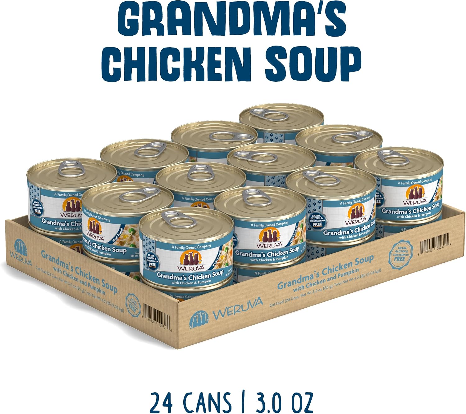Weruva Classic Cat Food, Paw Lickin’ Chicken with Chicken Breast in Gravy, 3oz Can (Pack of 24)