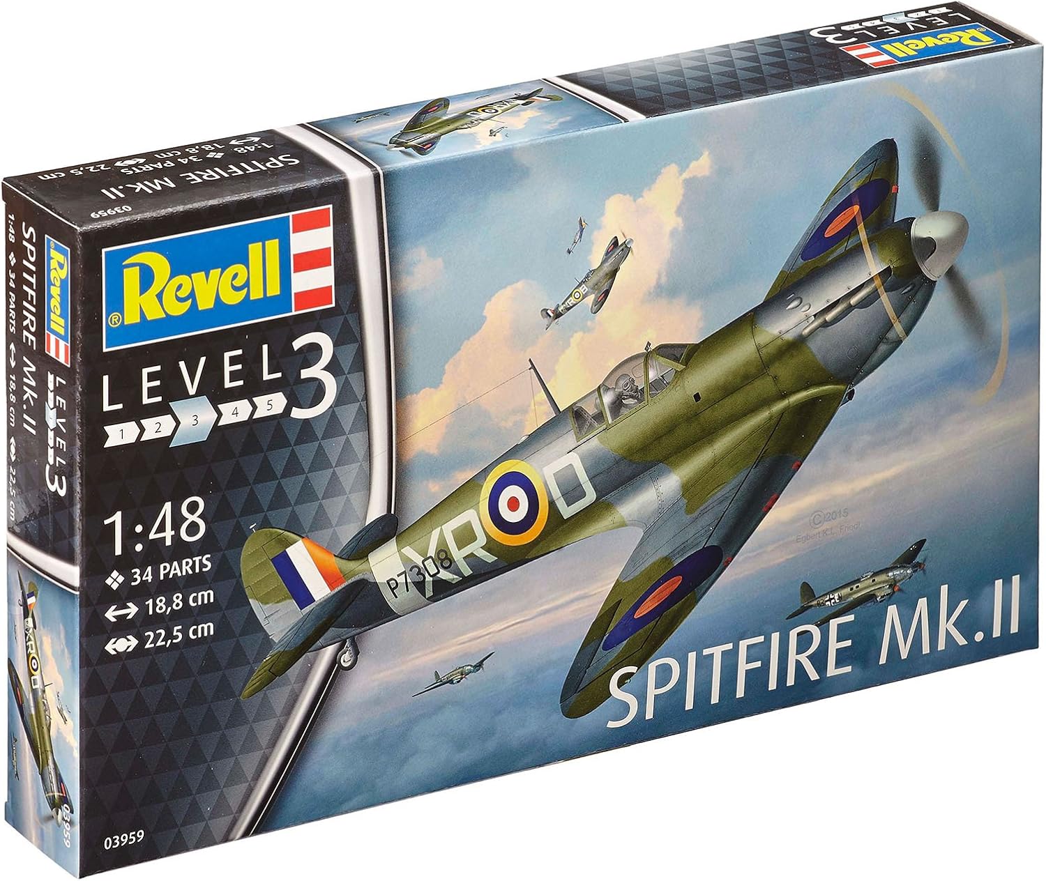 Revell Spitfire Mk.II Model Kit, 1: 48 Scale