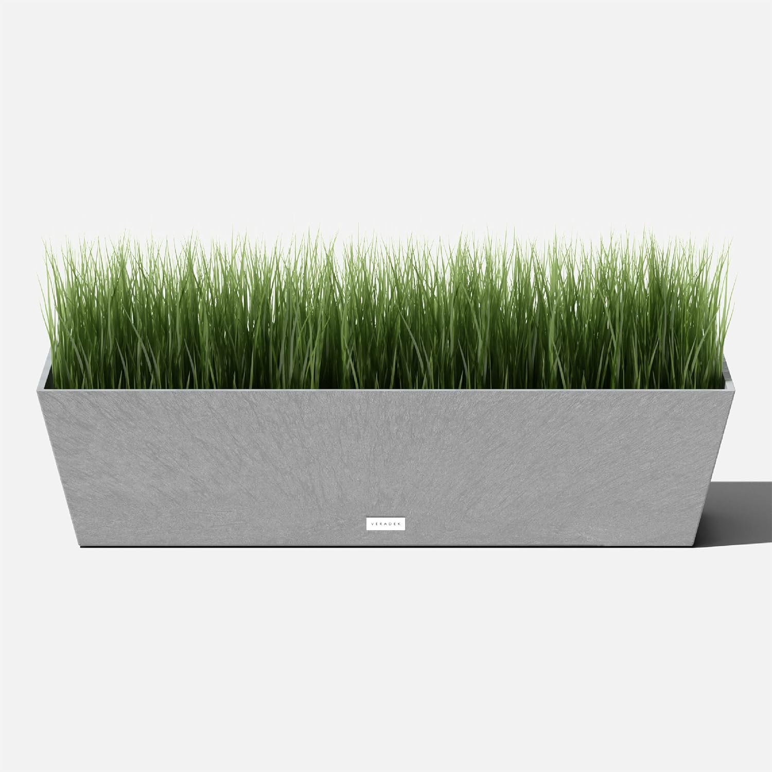 Veradek Pure Series Window Box Planter - Tapered Outdoor Planter | Made From Durable Plastic With Pre-Drilled Drainage Holes. Modern Patio/Tabletop Décor for Plants and Flowers