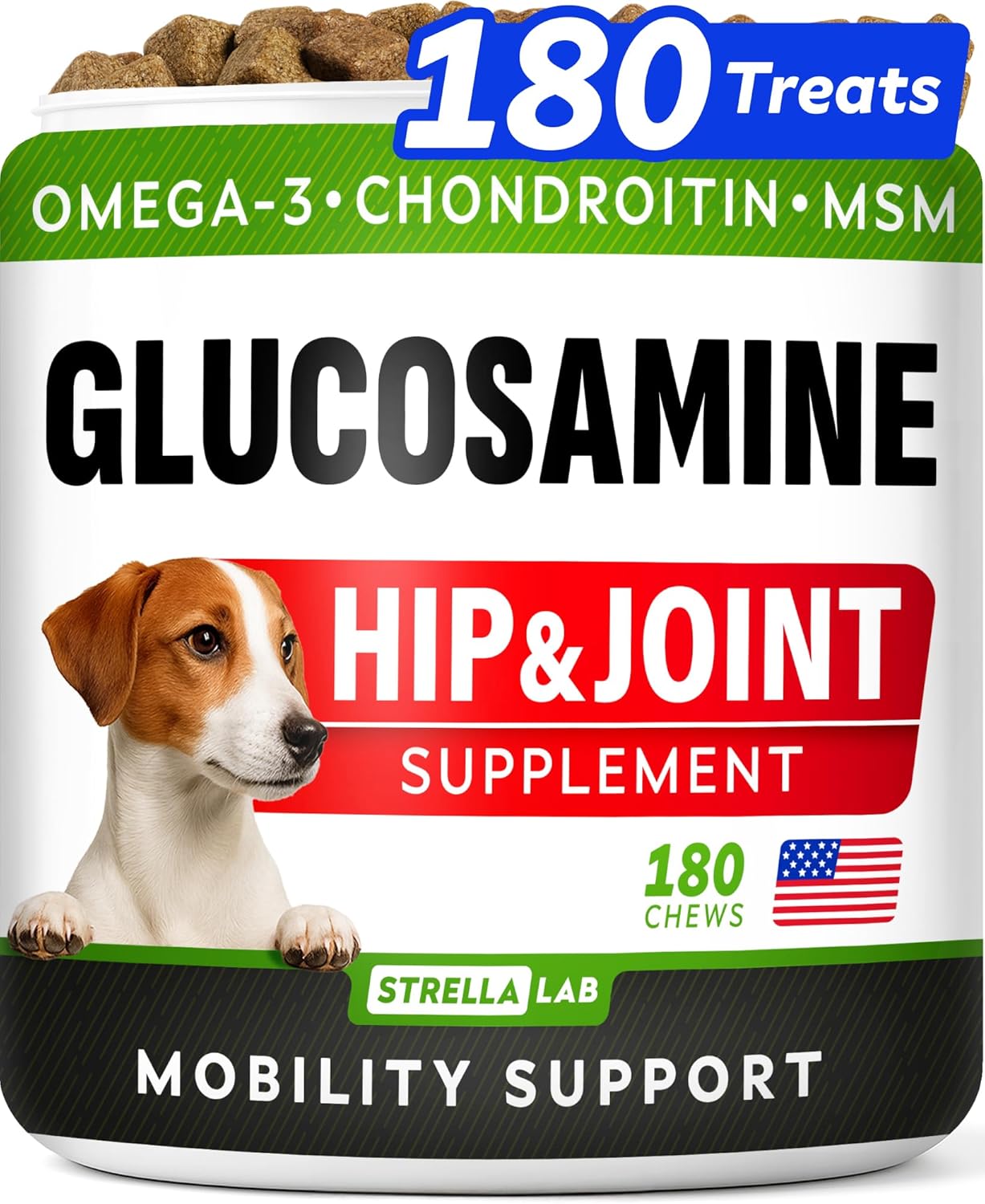 Advanced Glucosamine for Dogs, Chondroitin & MSM Hip Joint Supplement Chews