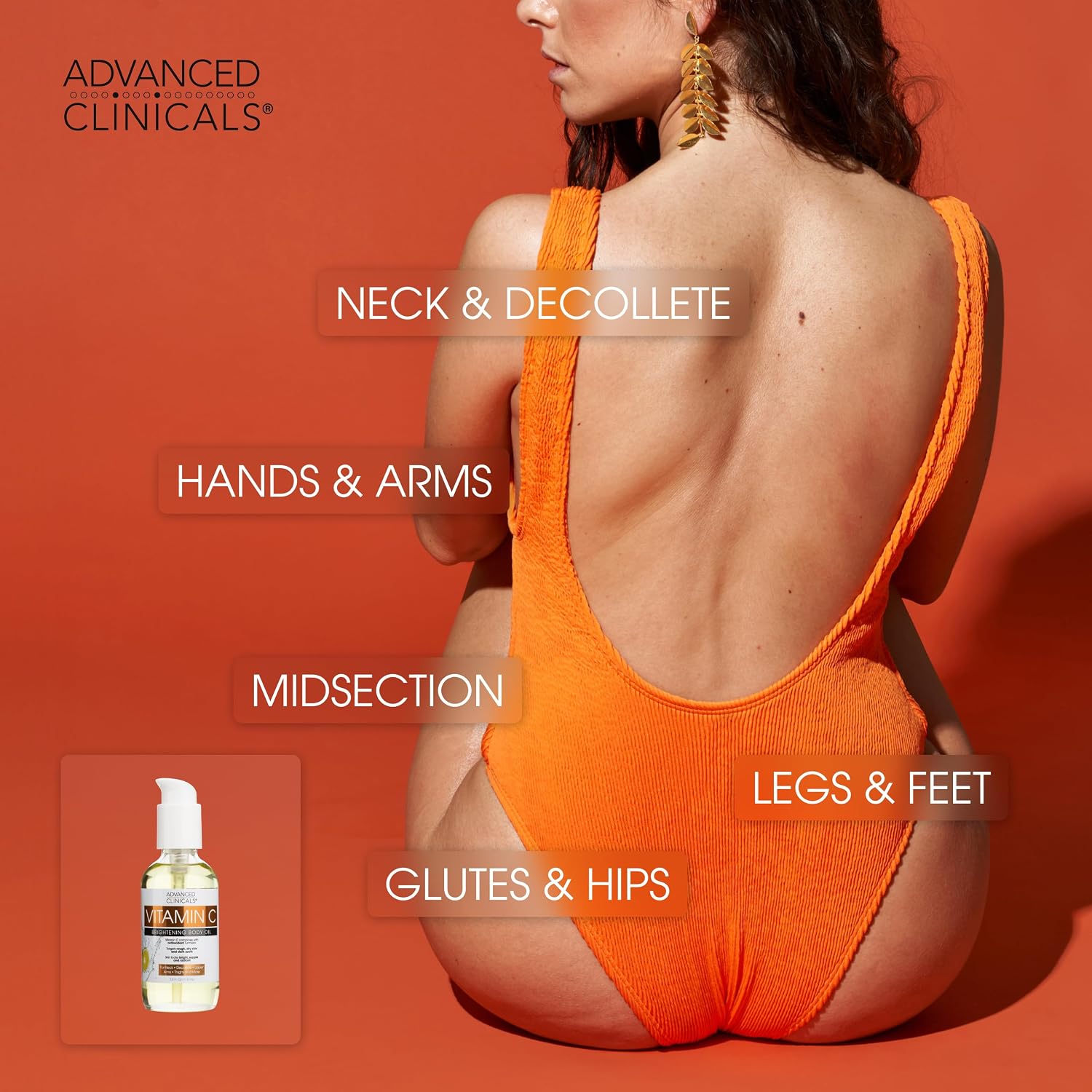 Advanced Clinicals Hydrating Collagen Oil For Body & After Shower | Visible Anti Aging Moisturizing Collagen Body Oil For Women & Men Helps Soften Appearance Of Crepe Skin & Wrinkles, 3.8 Fl Oz
