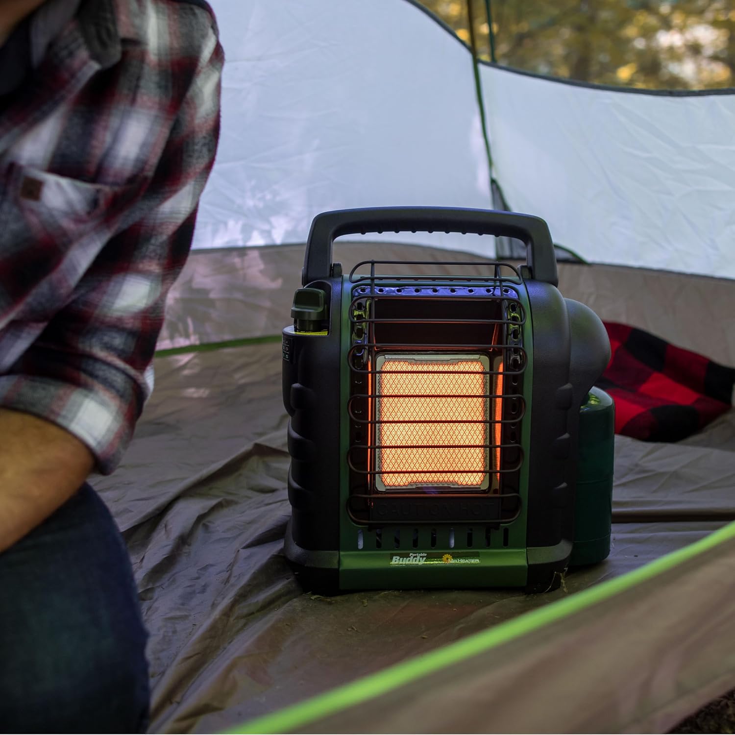 Mr. Heater Buddy 4,000-9,000-BTU Indoor-Safe Portable Propane Radiant Heater - Green