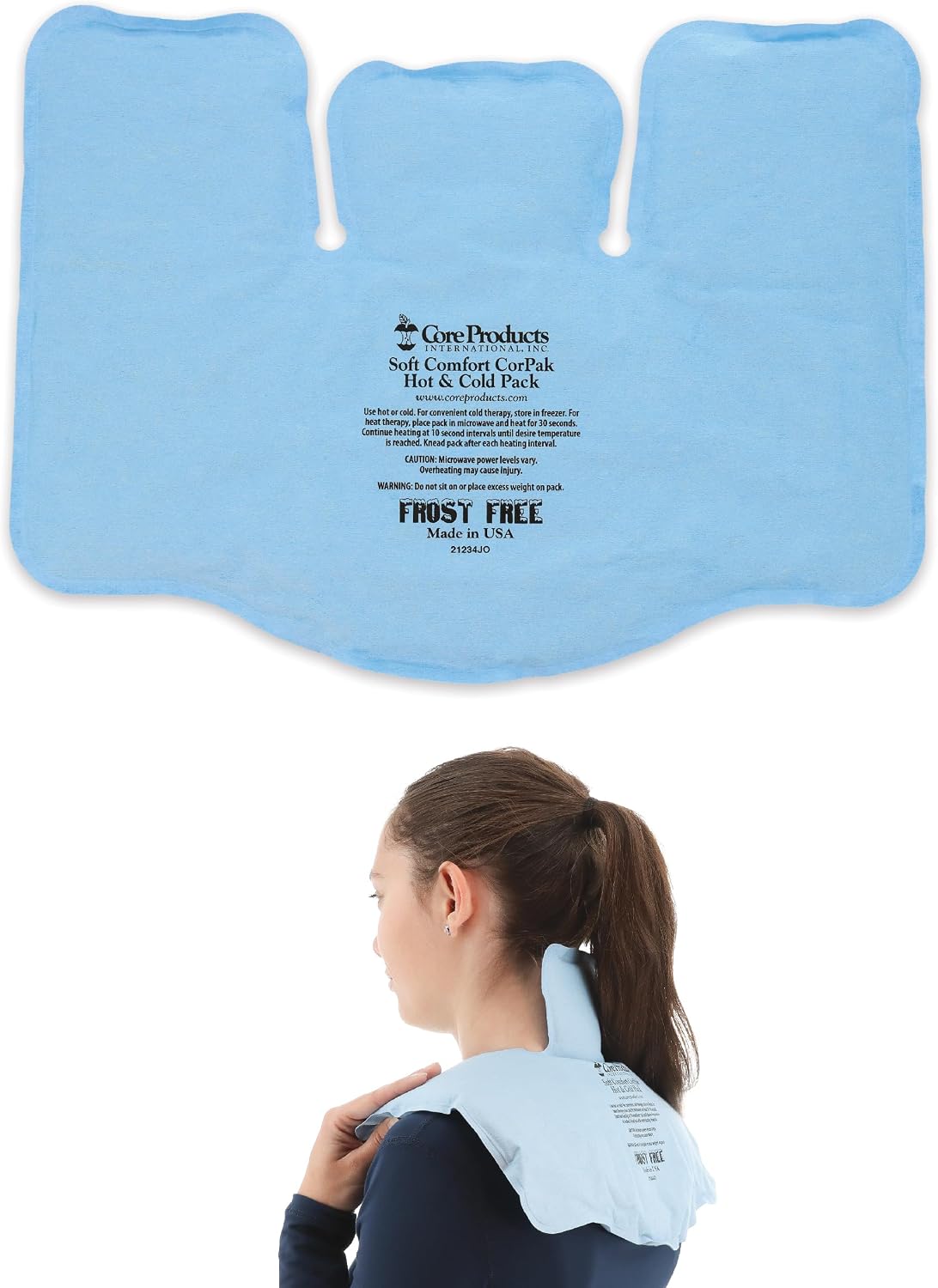 Reusable Hot & Cold Therapy Pack for Knee Back & Shoulder Pain-Trisectional | Flexible reusable therapy pack delivers soothing hot or cold therapy to help relieve pain, swelling, and muscle soreness.