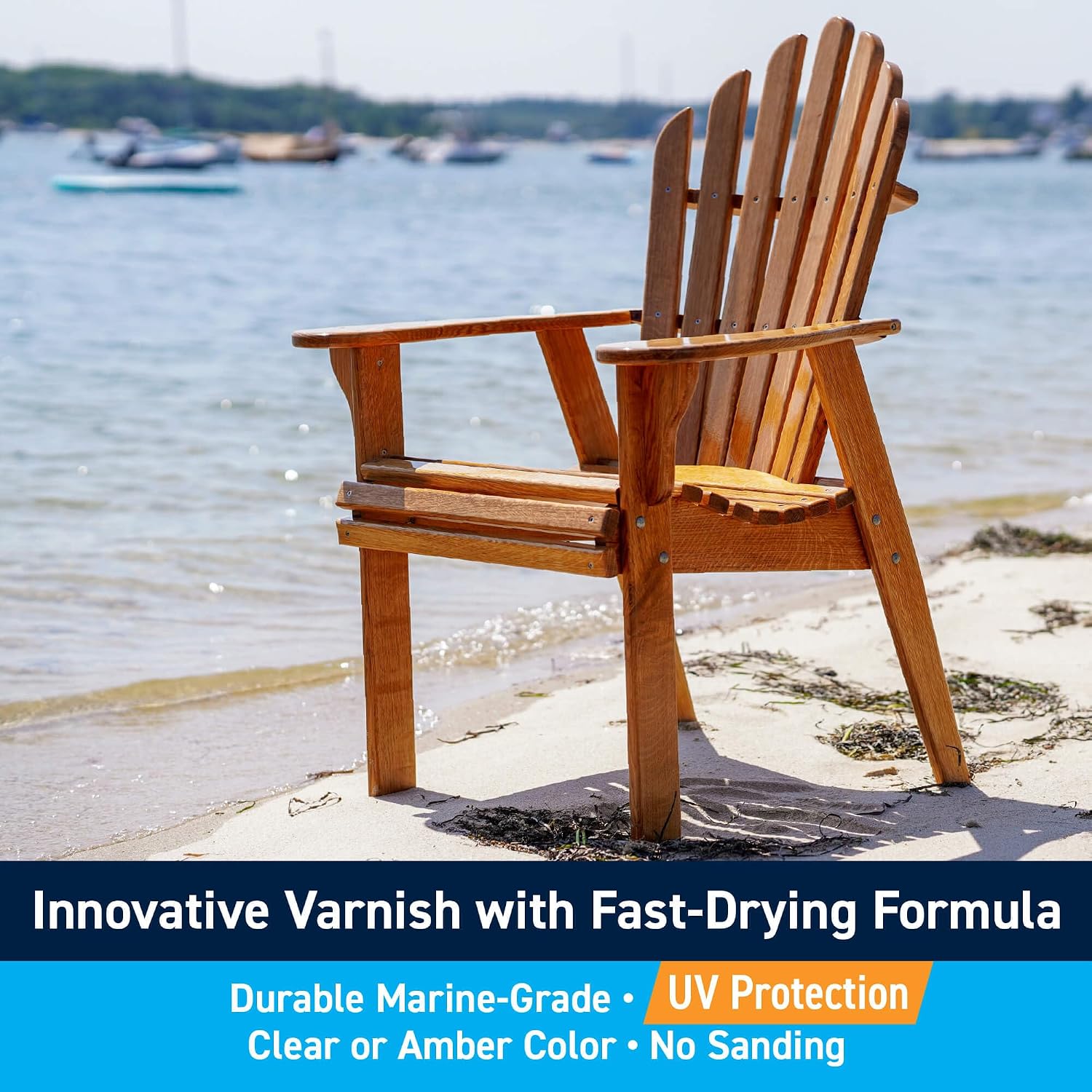 TotalBoat Halcyon Water-Based Marine Varnish for Wood - Clear Satin Quart