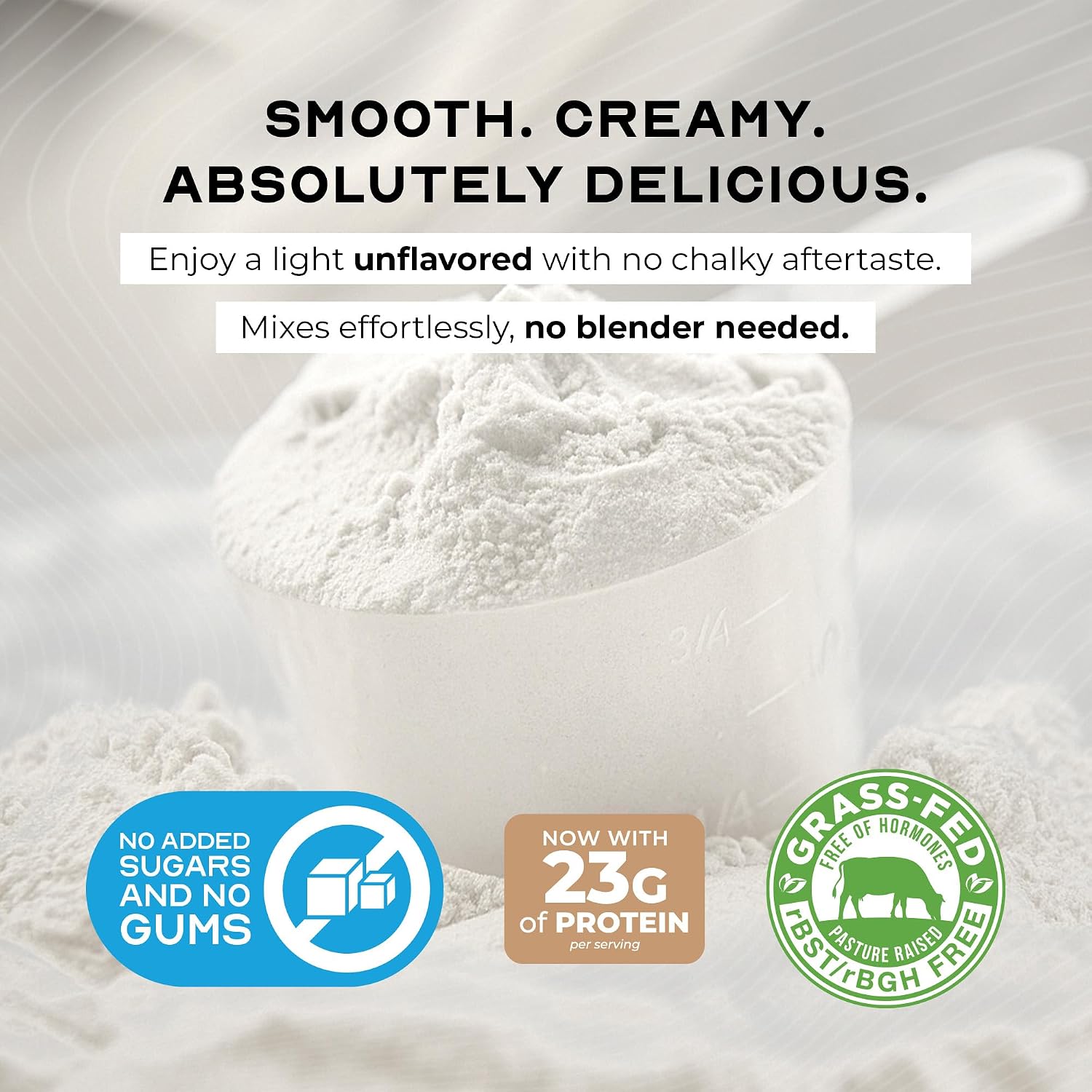 Muscle Feast Grass-Fed Whey Protein Concentrate Powder, Vanilla (2lb) | All Natural, Hormone Free Pasture Raised Whey Protein Powder for Women & Men, Clean, Non-GMO, Delicious Whey Concentrate