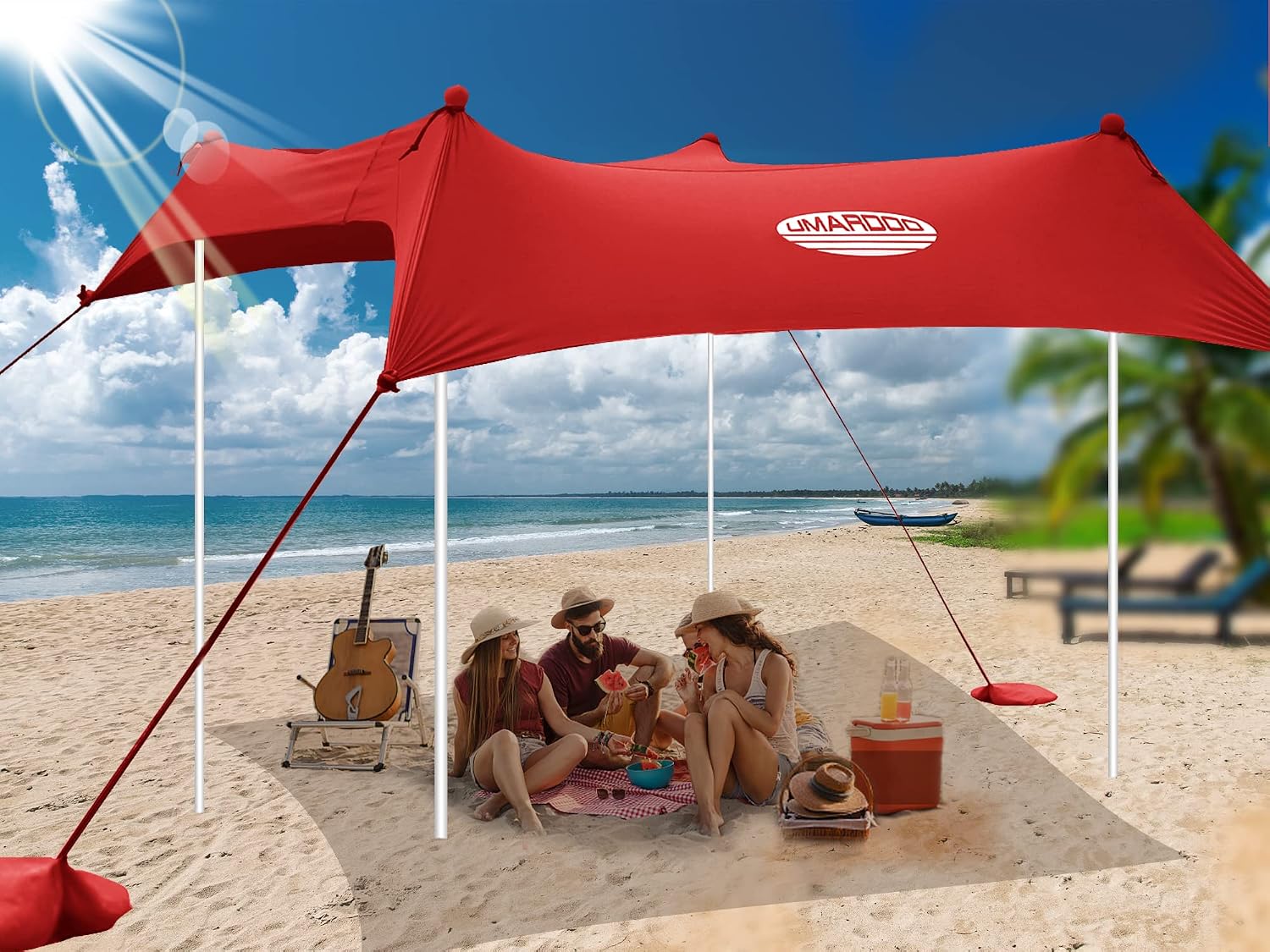 UMARDOO Family Beach Tent Canopy Sun Shade Portable 10×10FT