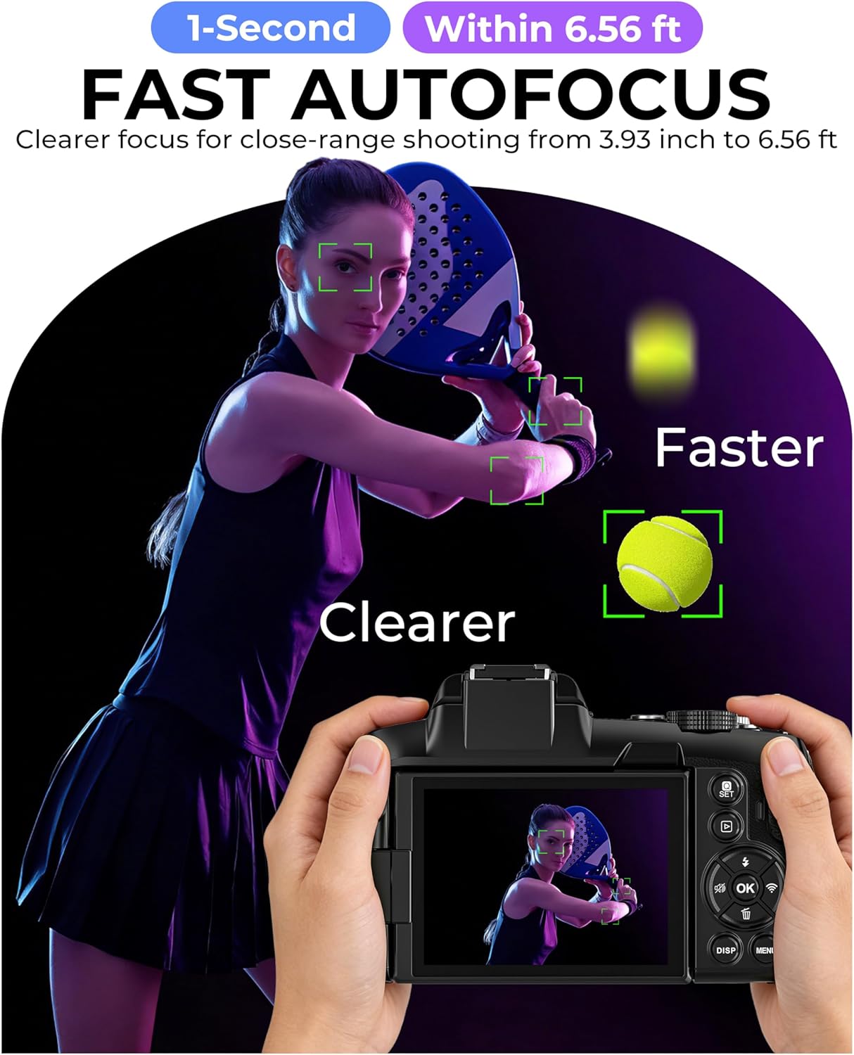 5K Digital Cameras for Photography - 80MP WiFi Vlogging Camera for YouTube with 3" 270° Flip Screen - UHD Fast Autofocus Video Camara for Beginner