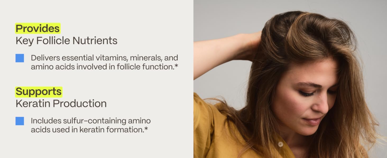 FoliGROWTH Hair Growth Supplement for Women &amp;amp; Men for Thicker, Fuller Hair