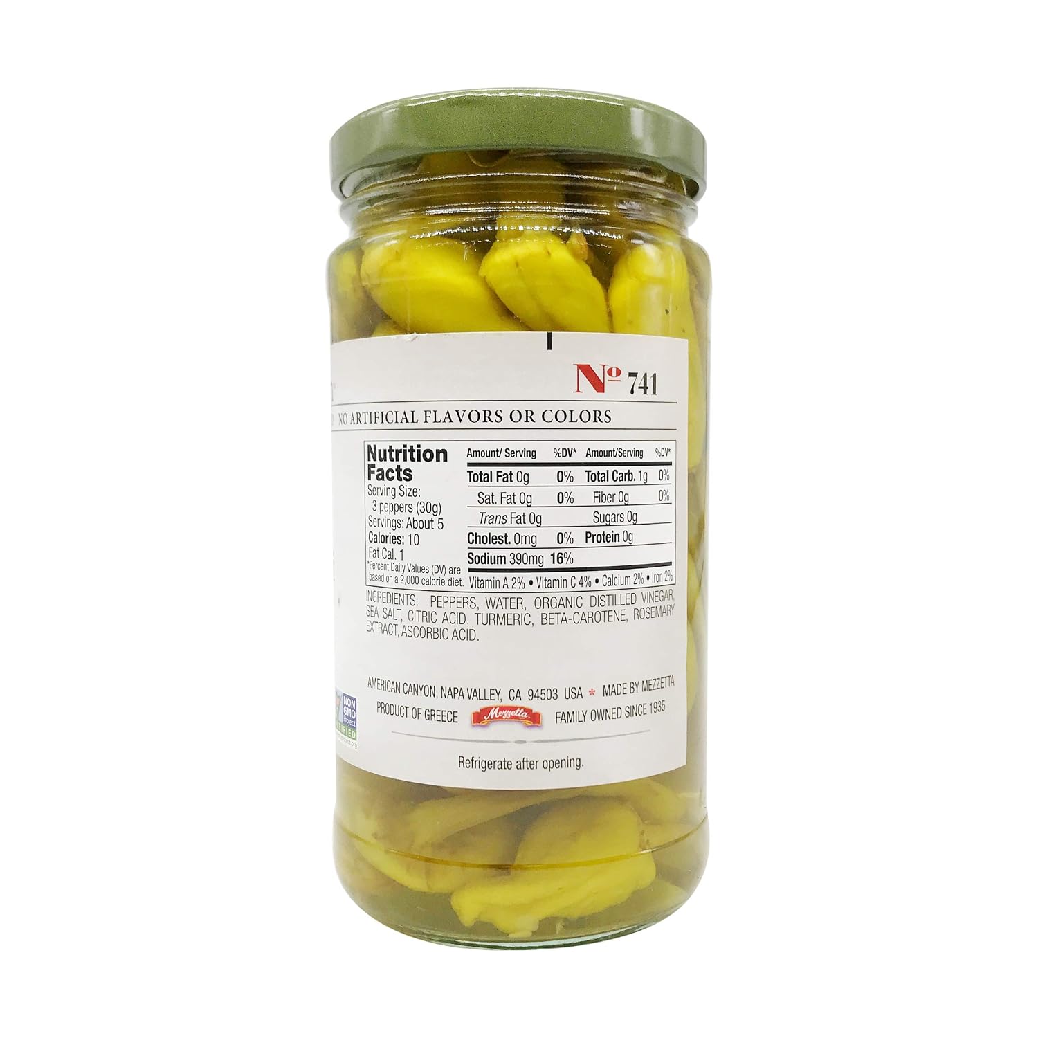 Jeff's Garden, Peperoncini Grrek Golden Whole, 12 Ounce