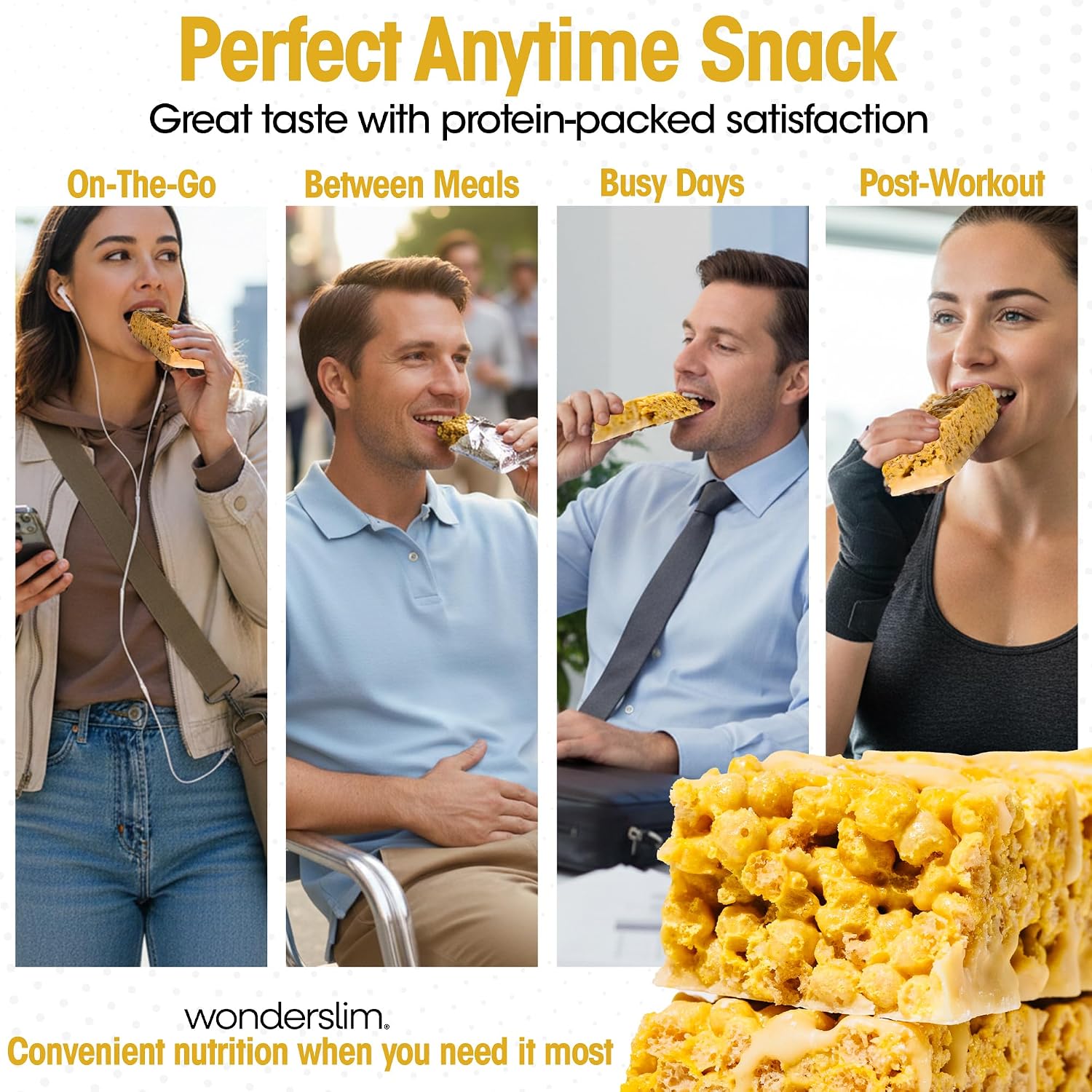 Wonderslim High Fiber Protein Bars, Low Calorie Snack – Fluffy Nutter, 7ct | 15g Protein, 7g Fiber – Gluten-Free, Low Sugar, Protein Snack Bars for Hunger & Craving Control, Weight Management Support