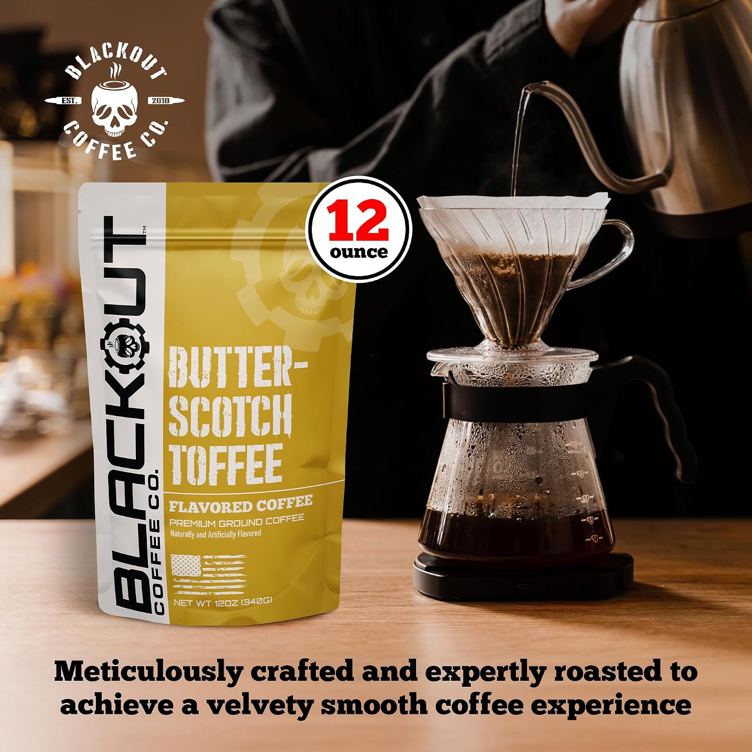 Blackout Coffee Blueberry Crumble Ground Coffee, Medium Roast, 12 oz