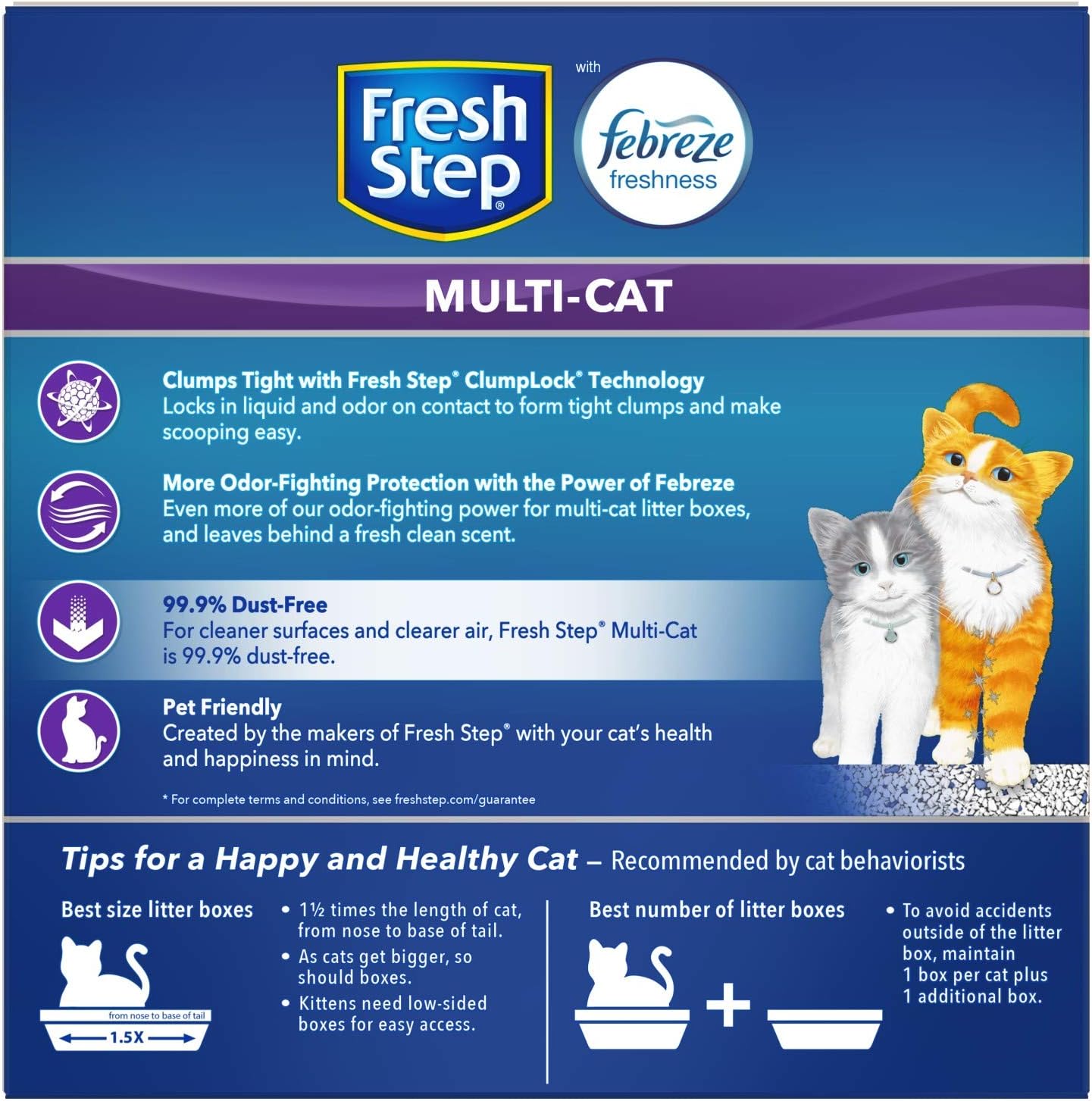 Fresh Step Extreme Clump Multi Cat Clumping Cat Litter, 14 lb. | Forms Tight Clumps, Easy To Scoop, Scented, Ammonia Block Technology, Low Dust, Compatible with Most Auto Litter Boxes