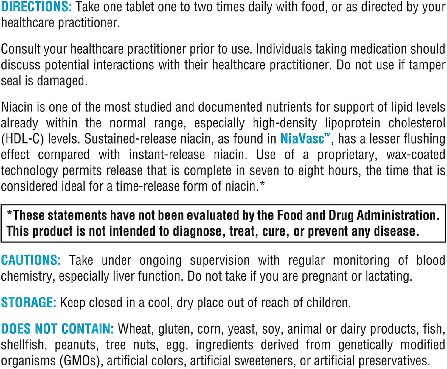 XYMOGEN NiaVasc - Sustained-Release 500 mg Niacin - Supports Healthy Blood Lipids & Normal Carotid Intima-Media Thickness - Vegetarian, Non-GMO & Gluten-Free - 120 Capsules