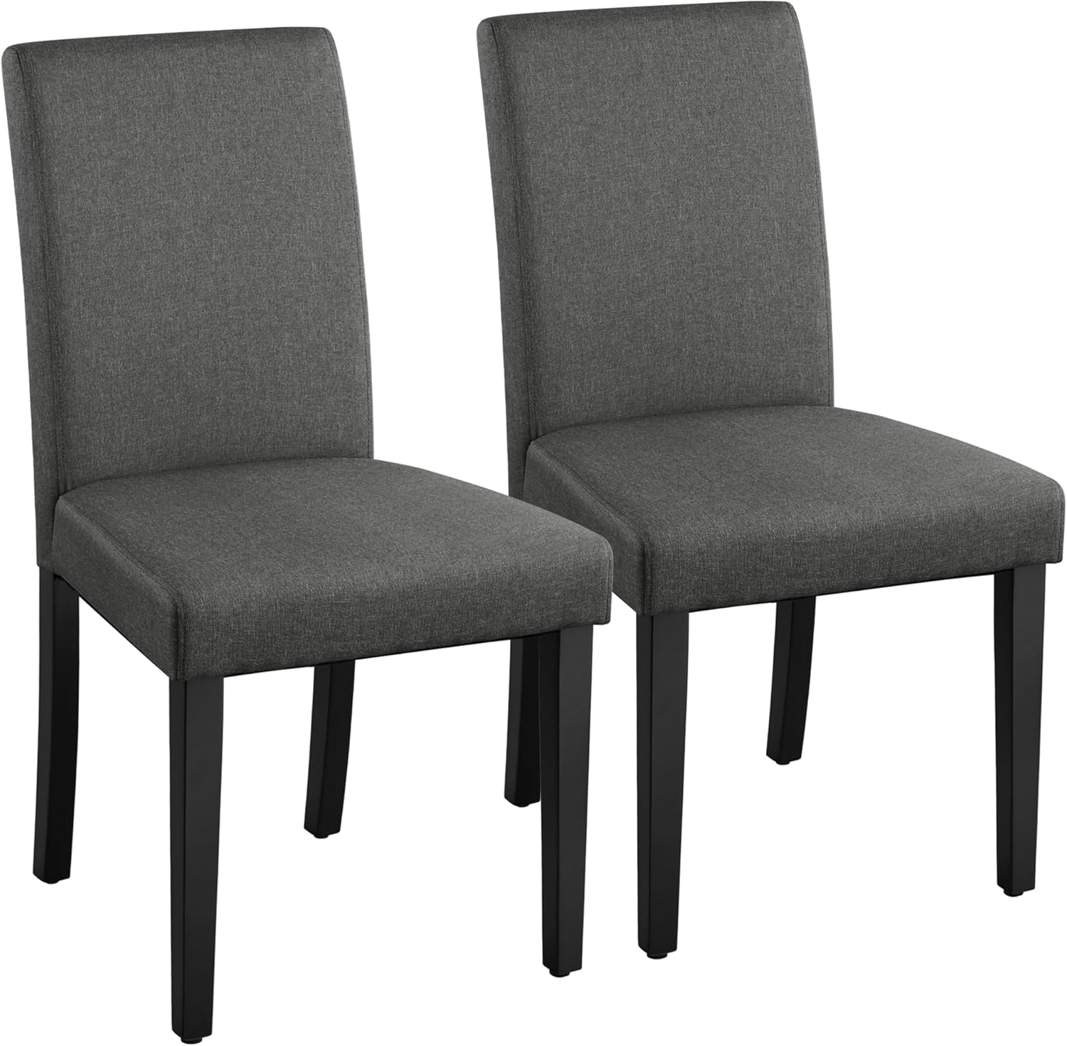 Yaheetech Dining Chairs Set of 4 Upholstered Kitchen Chairs Black