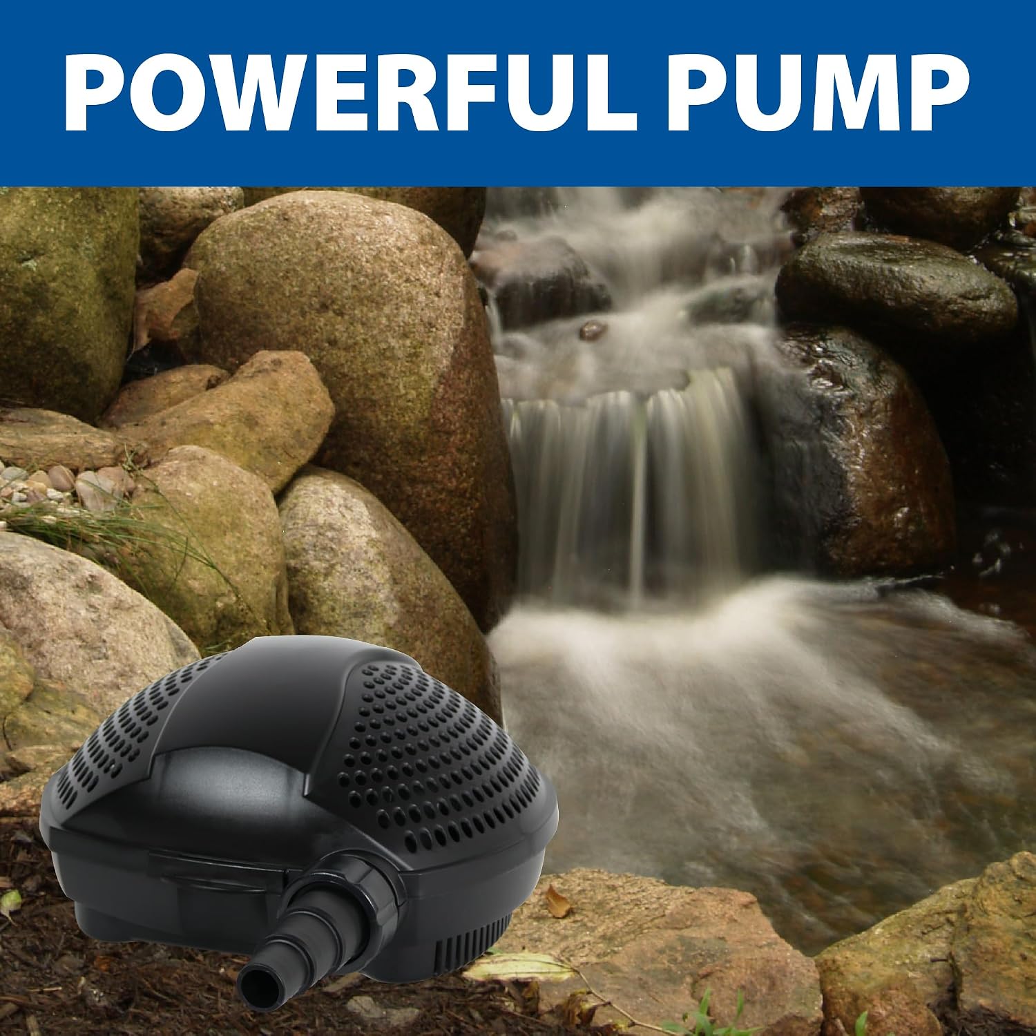 The Pond Guy SolidFlo G2 Submersible Pump for Small Ponds, 600 GPH | Ideal for water gardens and waterfalls with quiet, durable, efficient flow and easy DIY setup