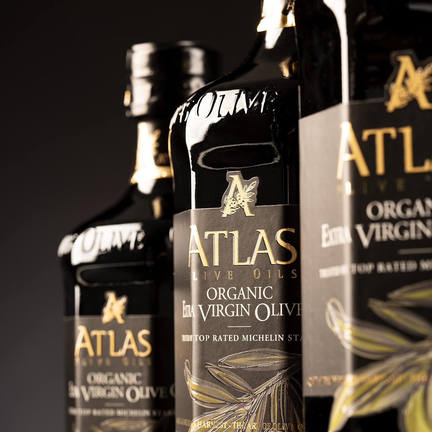 Atlas Organic Extra Virgin Olive Oil, Moroccan, High Polyphenol, 750 mL | Cold Pressed EVOO With High Smoke Point, Trusted By Award-Winning Chefs, One Family Farm, Polyphenol-Rich & Smooth Finish
