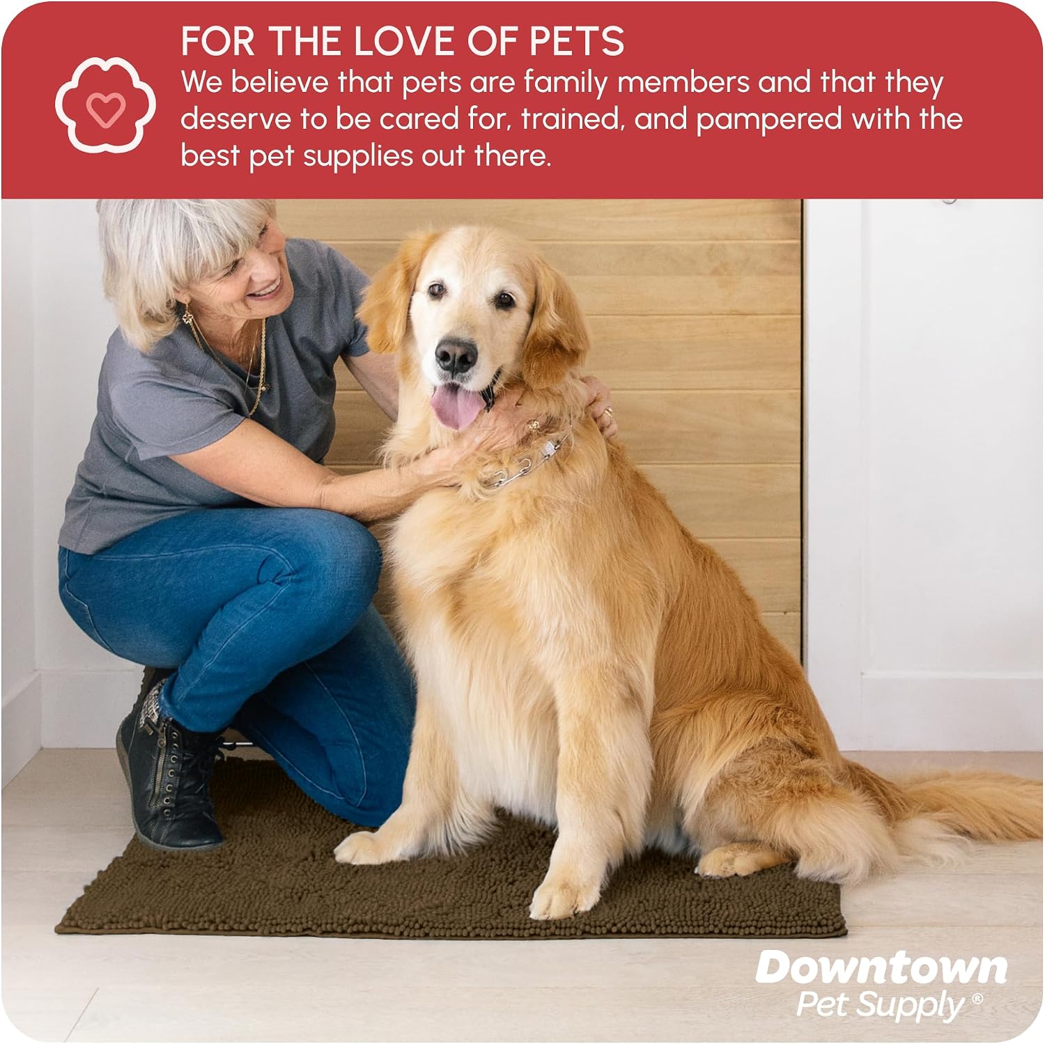 Dog Mud Mat, 31" x 20" Sage – Thick Microfiber Entry Rug for Snow, Mud & Salt – Absorbent, Quick-Dry, Washer-Safe & Non-Slip, Medium