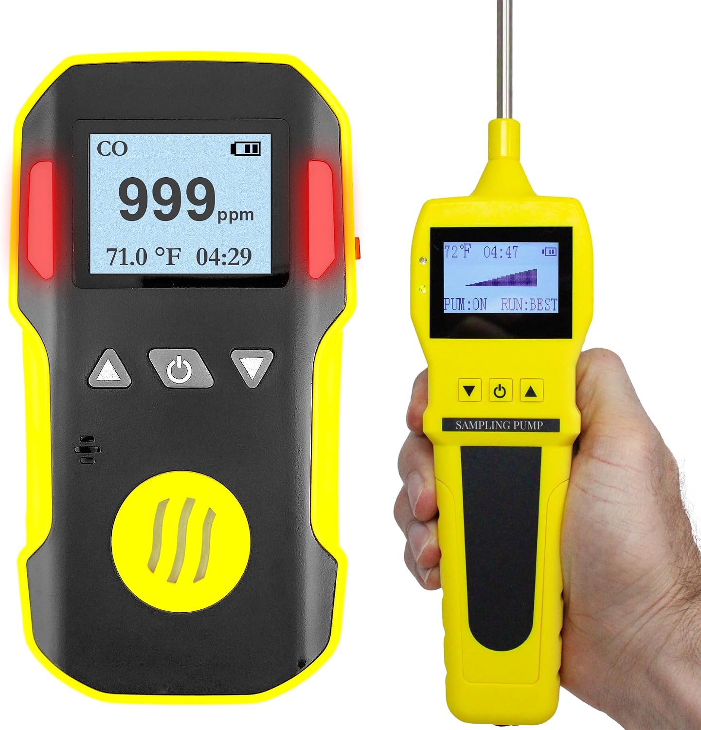 Carbon Monoxide Detector CO Analyzer + Pump by Forensics | USA NIST Calibration | Water, Dust & Explosion Proof | USB Recharge | 0-1000 ppm |