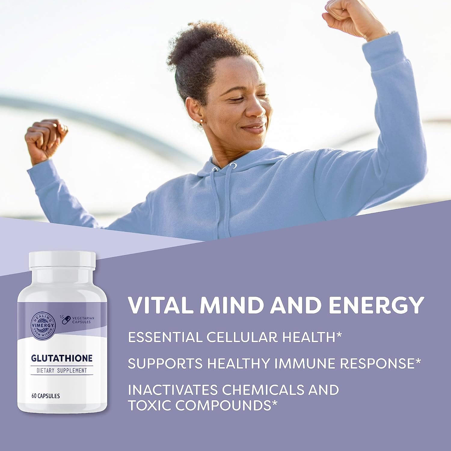 Vimergy Glutathione, Vegan Liver Detox*, 60 Capsules and Servings