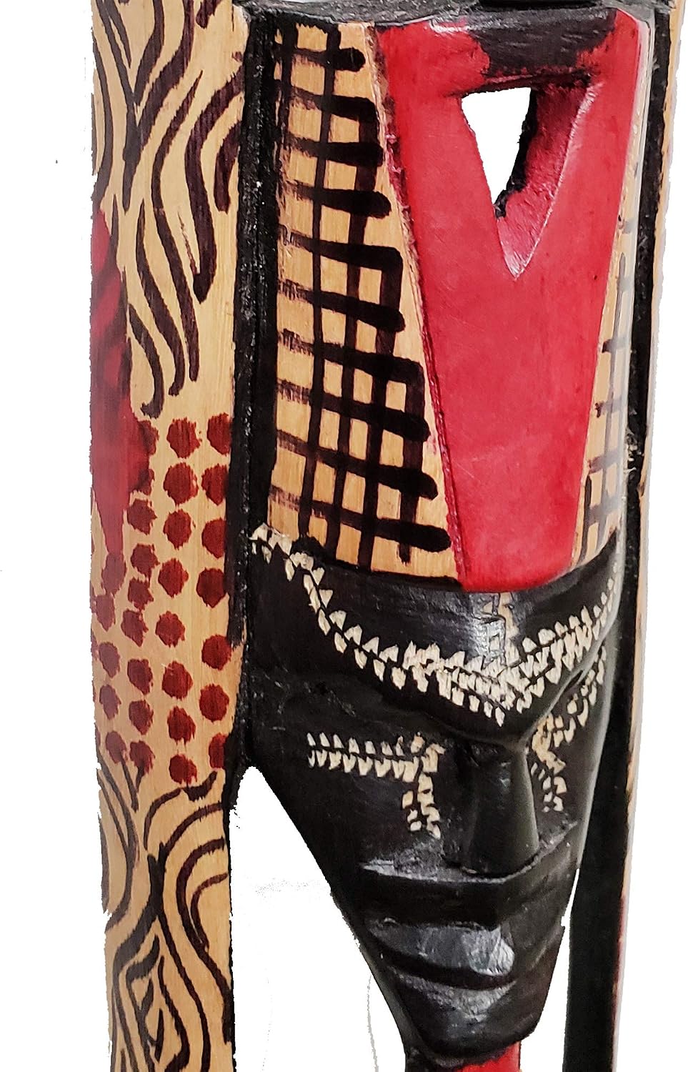 Stoneage Arts African Masks Wall Hanging Art Hand Carving Safari Décor Wall Head Sculpture Wild Animal And Tribal Features Faces Hanging Together