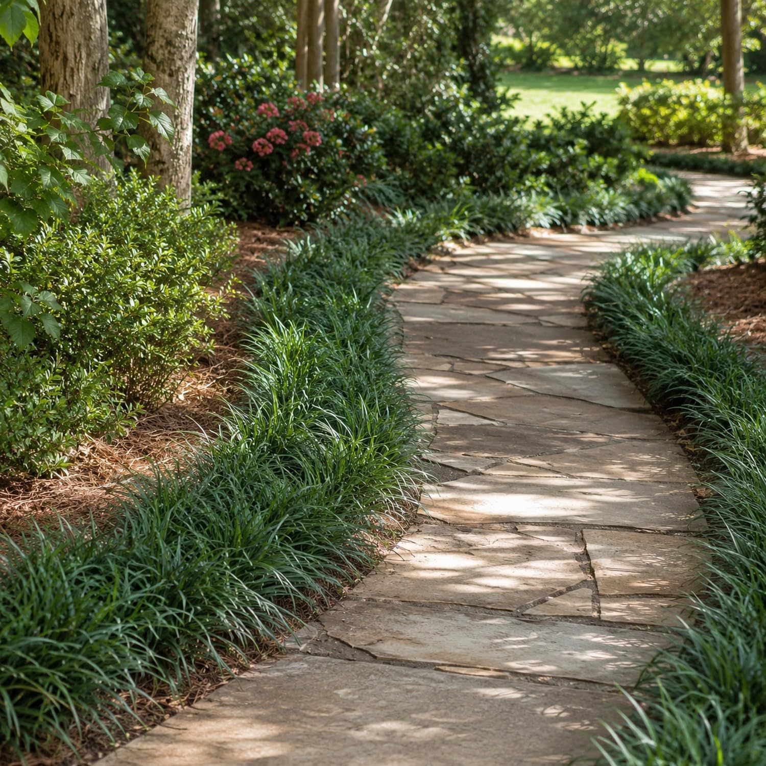 Mondo Grass 18 Pack - Evergreen Groundcover - Full Sun to Part Sun Live Outdoor Plant Loropetalum Grass Plugs