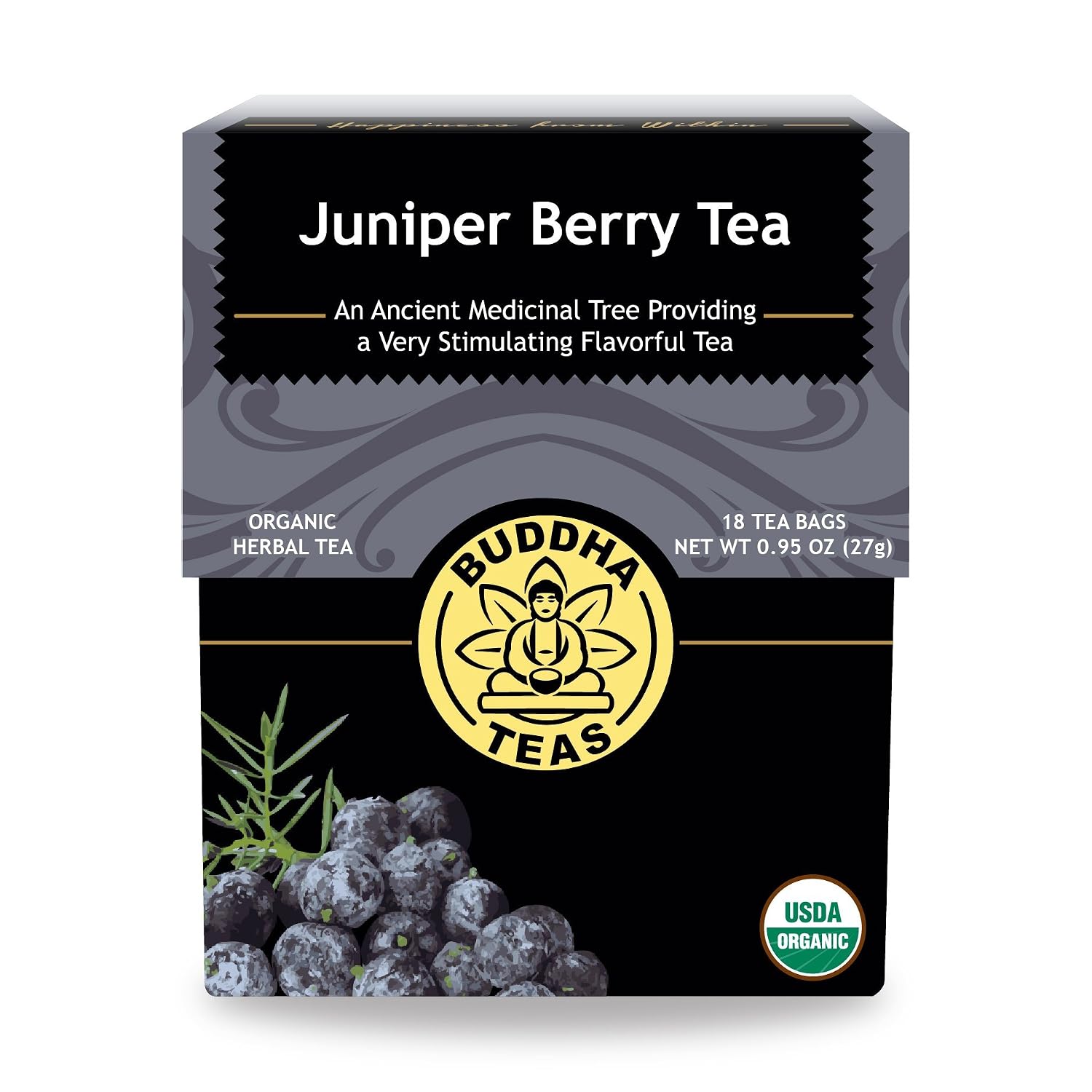 Buddha Teas Organic Hawthorn Berry Tea - OU Kosher, USDA Organic, CCOF, 18 Bleach-Free Tea Bags