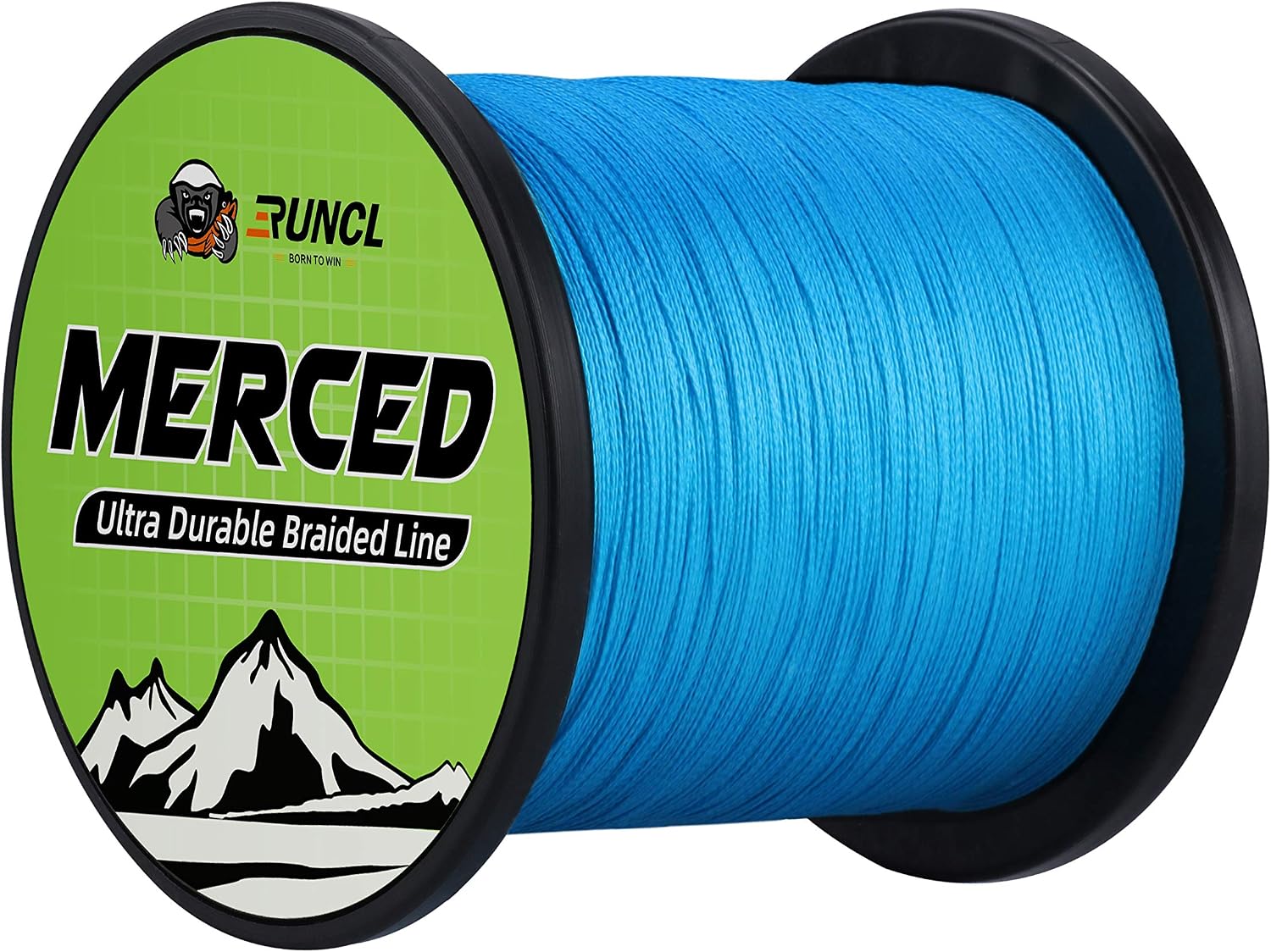 RUNCL Braided Fishing Line Merced, 1000 500 300 Yards Braided Line 4 8 Strands, 6-200LB - Proprietary Weaving Tech, Thin-Coating Tech