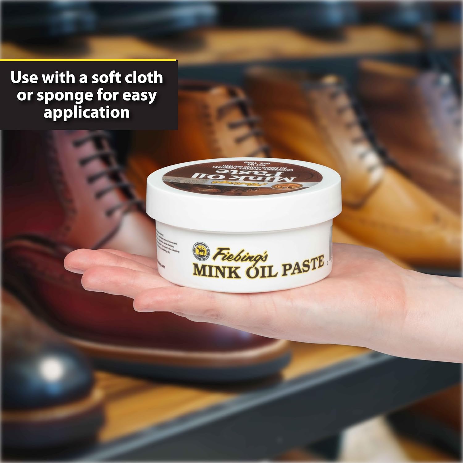 Fiebing's Mink Oil for Leather Boots (6 oz) - Leather Cleaner & Conditioner - Waterproof, Preserve, Soften All Smooth Leathercraft & Vinyl - Prevents Salt Stains - Use On Couch, Shoe, Purse & Belt