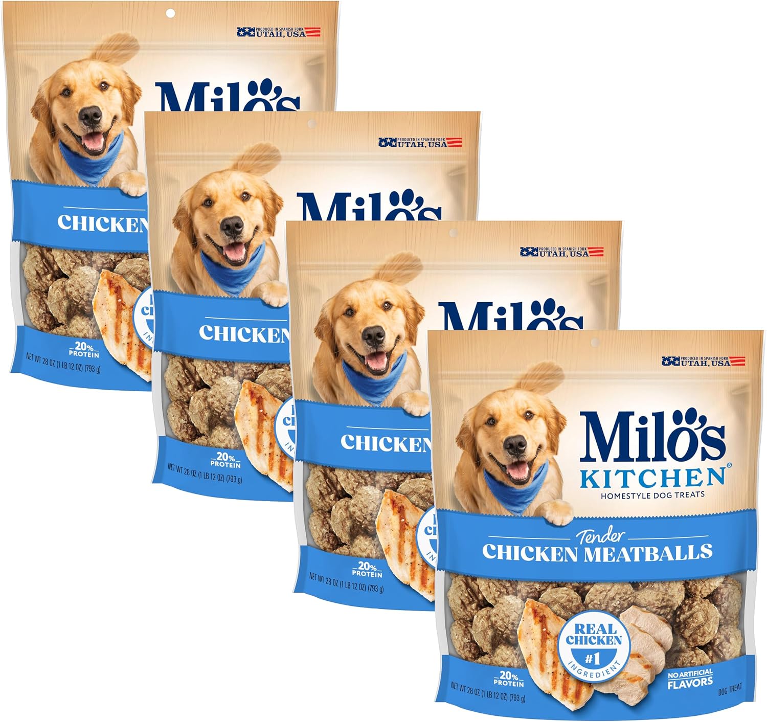 Milo’s Kitchen Chicken & Apple Sausage Slices Dog Treats, 18 Oz. Bag