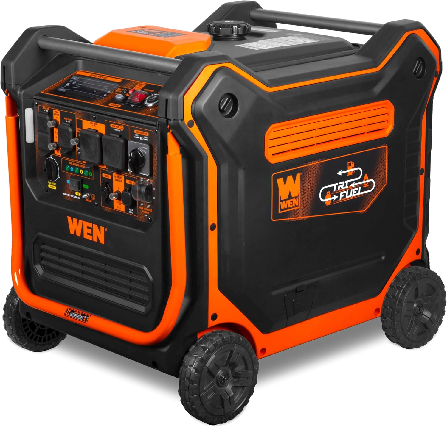 WEN 11,000-Watt 120V/240V Dual Fuel Portable Generator with Wheel Kit and Electric Start (DF1100T)