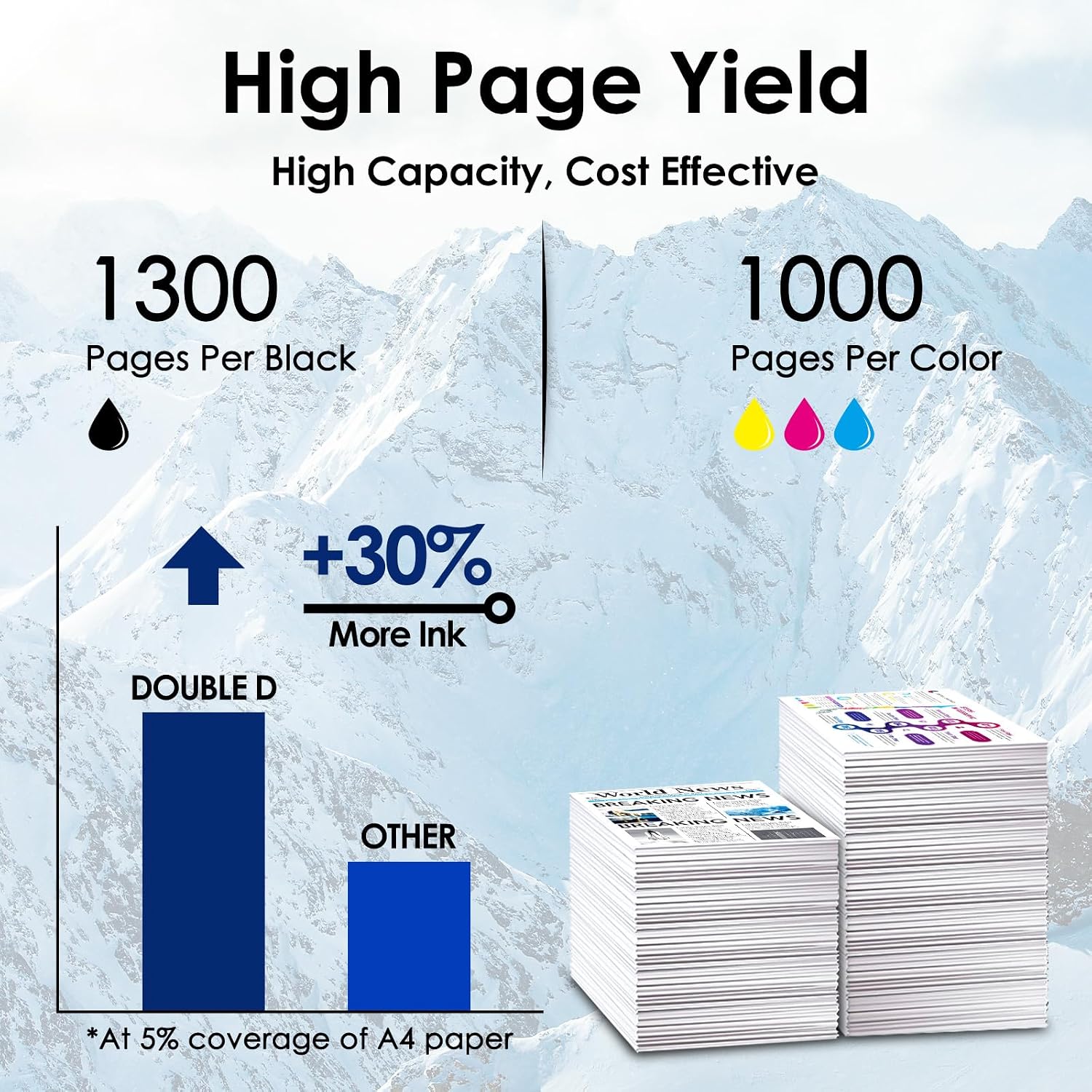 DOUBLE D 934 and 935 Ink Cartridges Compatible Replacement for HP 934XL 935XL High Yield for HP Officejet Pro 6830 6230 6835 6812 6815 6820 6220