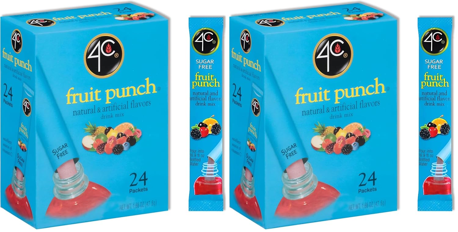 4C Powder Drink Mix Packets, Cranberry Pomegranate 1 Pack, 20 Count, Singles Stix On the Go, Refreshing Sugar Free Water Flavorings