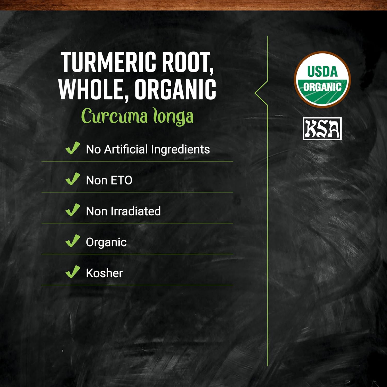 Frontier Co-op Organic Whole Turmeric Root, 1-pound Bulk Bag, Distinct Aroma, Ginger & Pepper-Like Flavor, Kosher, Non-GMO