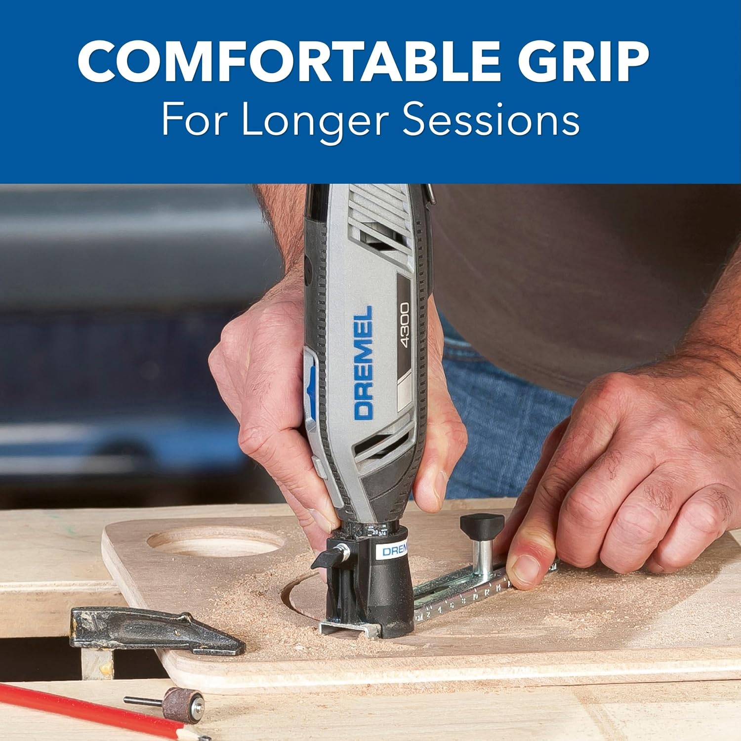 Dremel 4300-9/64 Rotary Tool Kit with Flex Shaft - 9 Attachments & 64 Accessories - Ideal for Engraving, Etching, Sanding, and Polishing