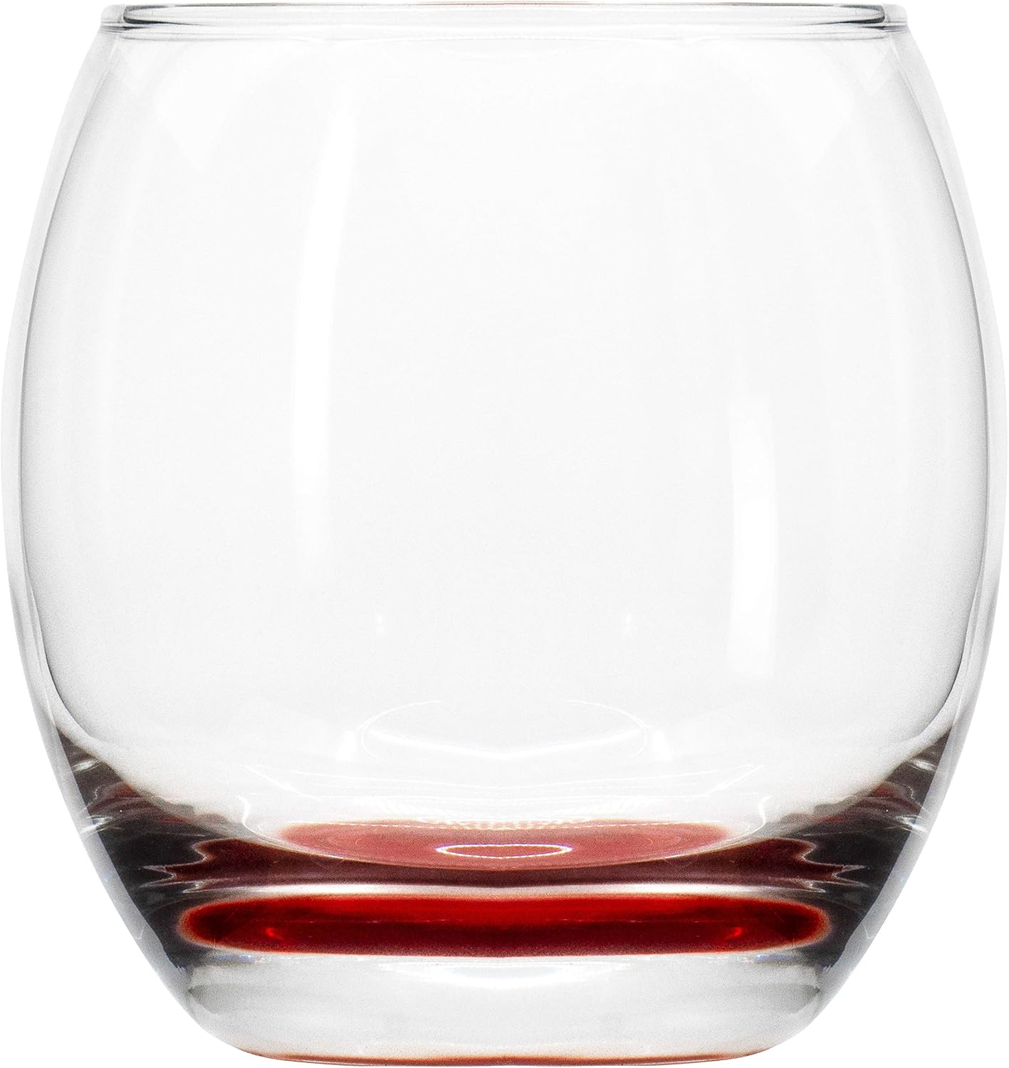 Red Co. Large 16 oz Multicolored Drinking Glass Set of 6 for Water, Beverage, Cocktail, Mixed Drinks