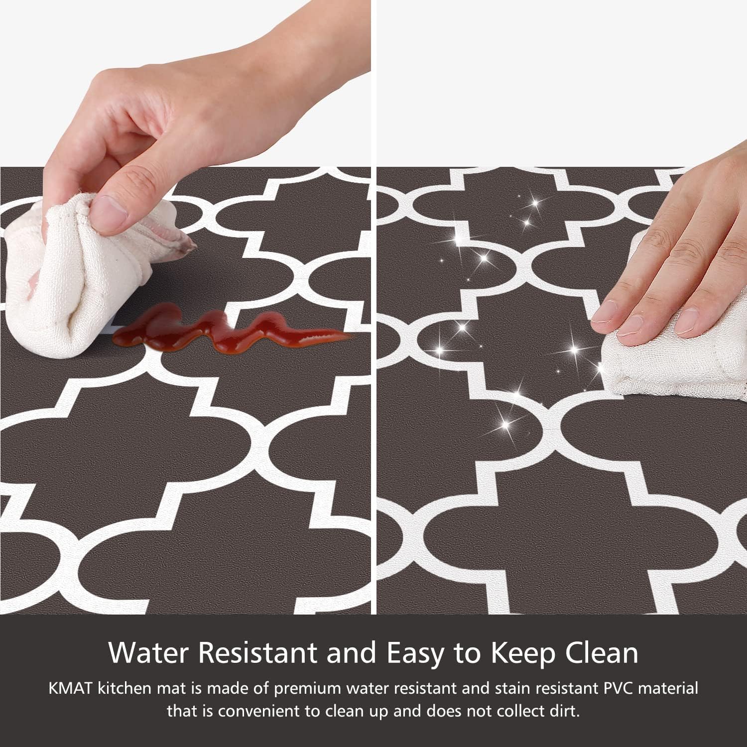 KMAT Kitchen Mat Set of 2,Cushioned Anti-Fatigue Kitchen Mats for Floor