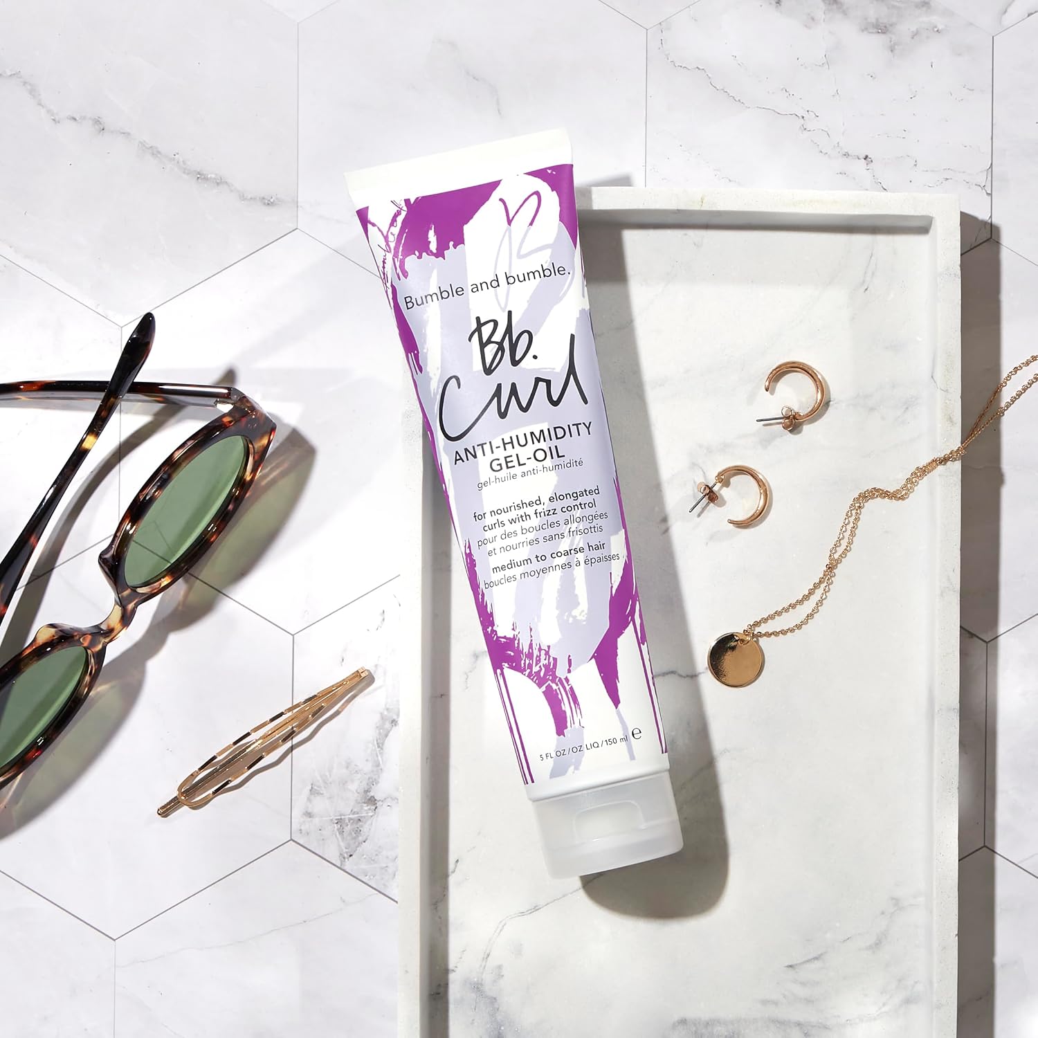 Bumble and bumble. Curl Anti-Humidity Gel-Oil | Anti Frizz | Adds Bounce, Shine, Moisture |For Medium to Thick Coily, Curly Hair | With Jojoba