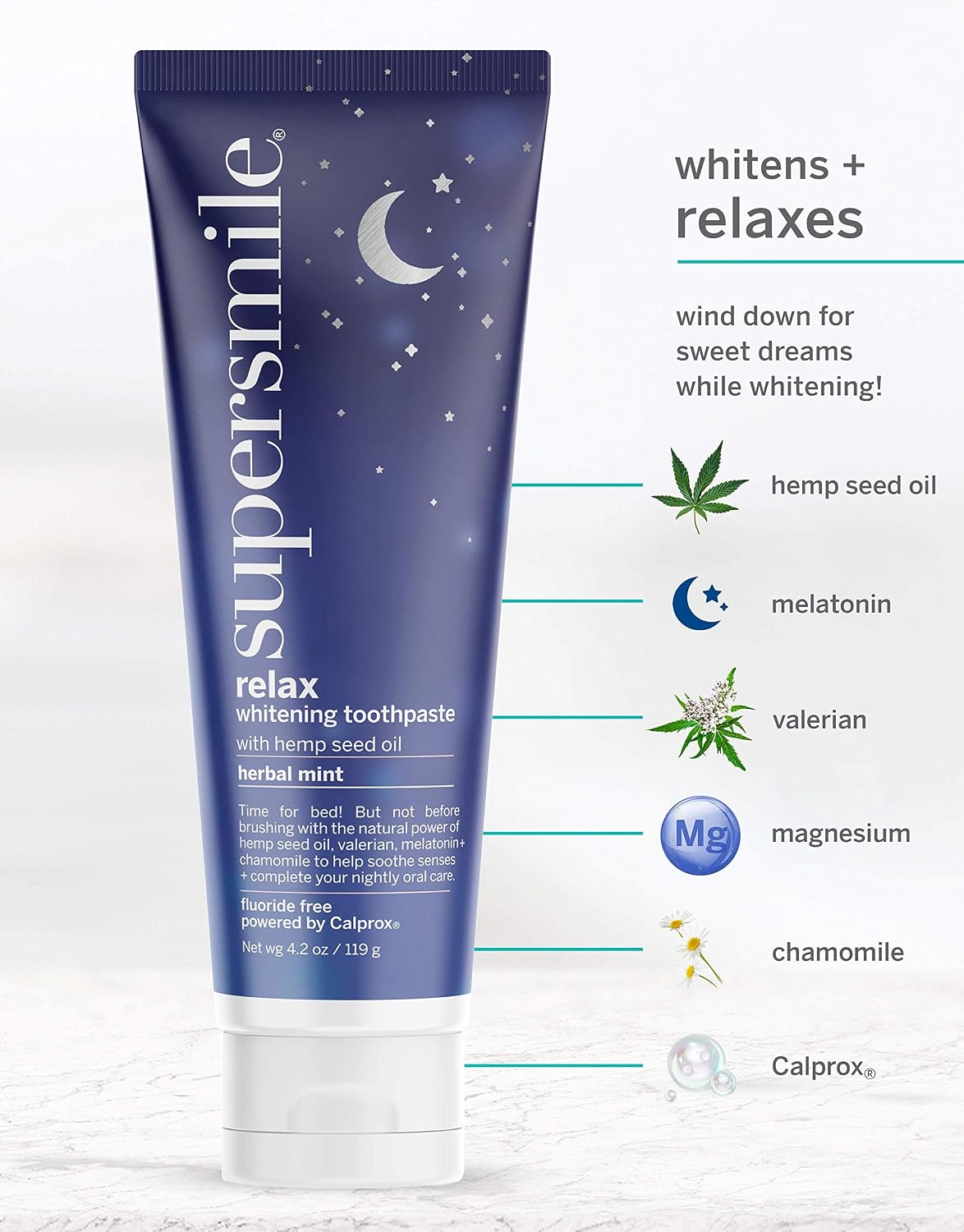 Supersmile Awake Zesty Mint Whitening Toothpaste, with Caffeine, 4.2 Oz