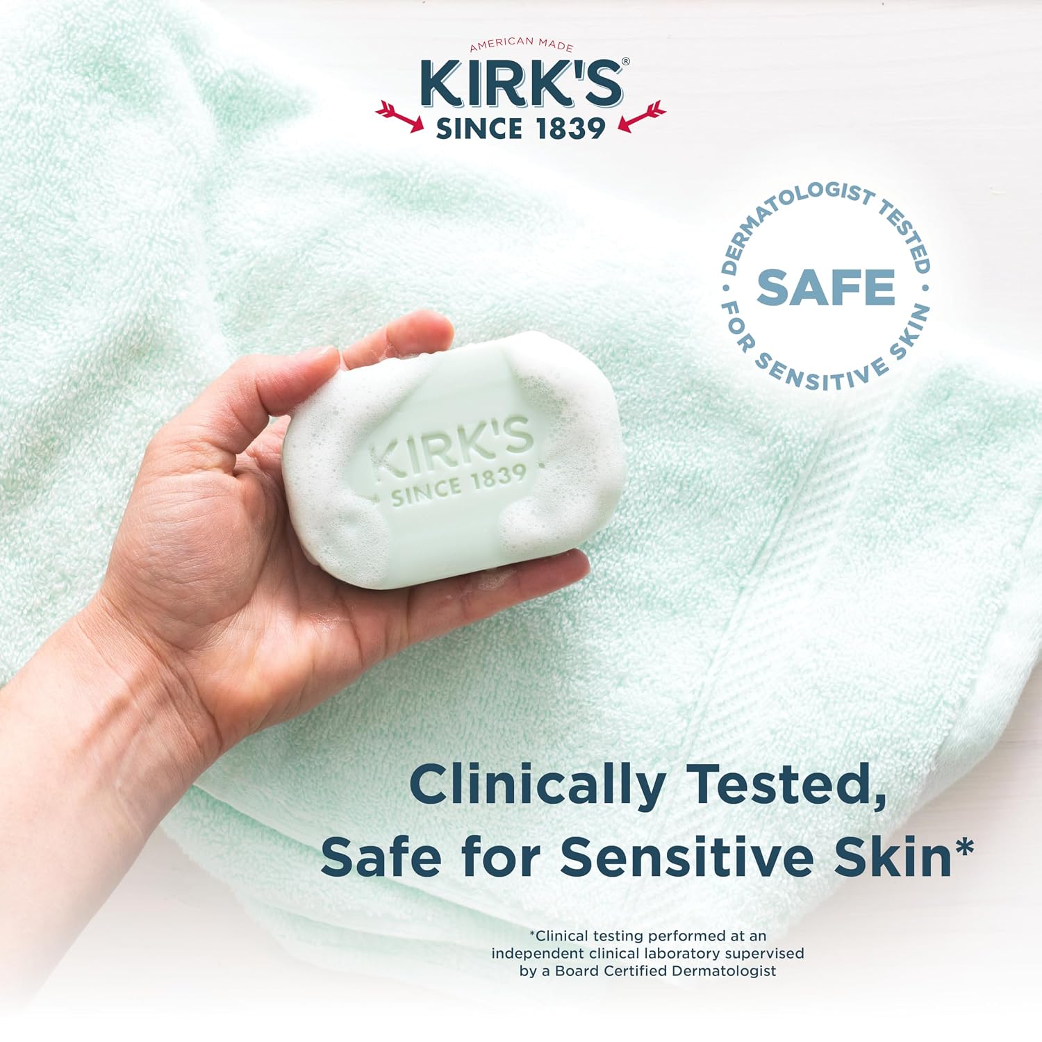 Kirk's Original Coco Castile Soap Fragrance Free 4 oz, Pack 18