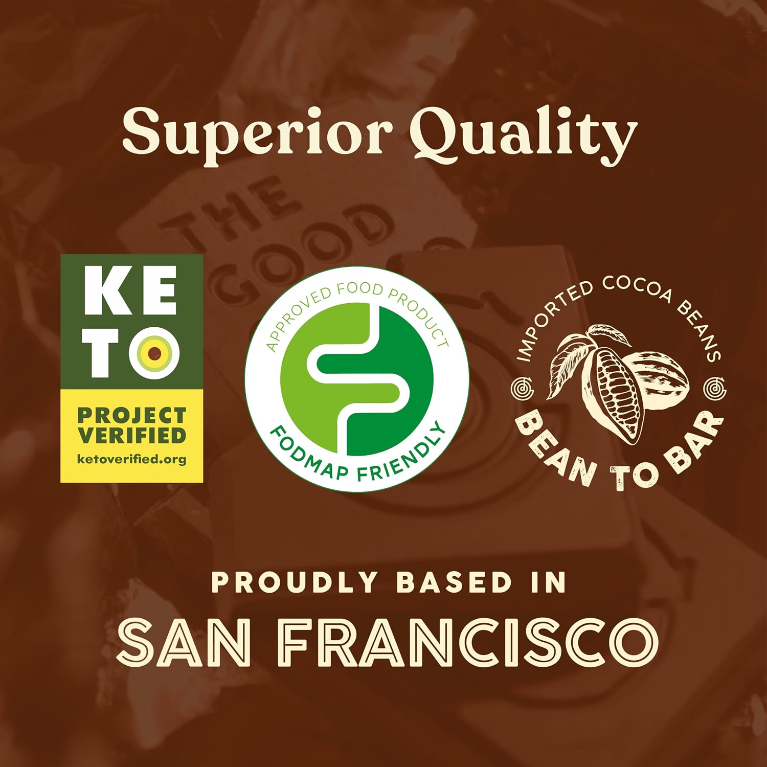 THE GOOD CHOCOLATE – Dark Chocolate Bars with Zero Sugar & Lower Net Carbs – Keto Chocolate Bar with Lower Calories, All Natural and Non-GMO Keto Snacks, 2.5 oz (6 Bars Value Pack)