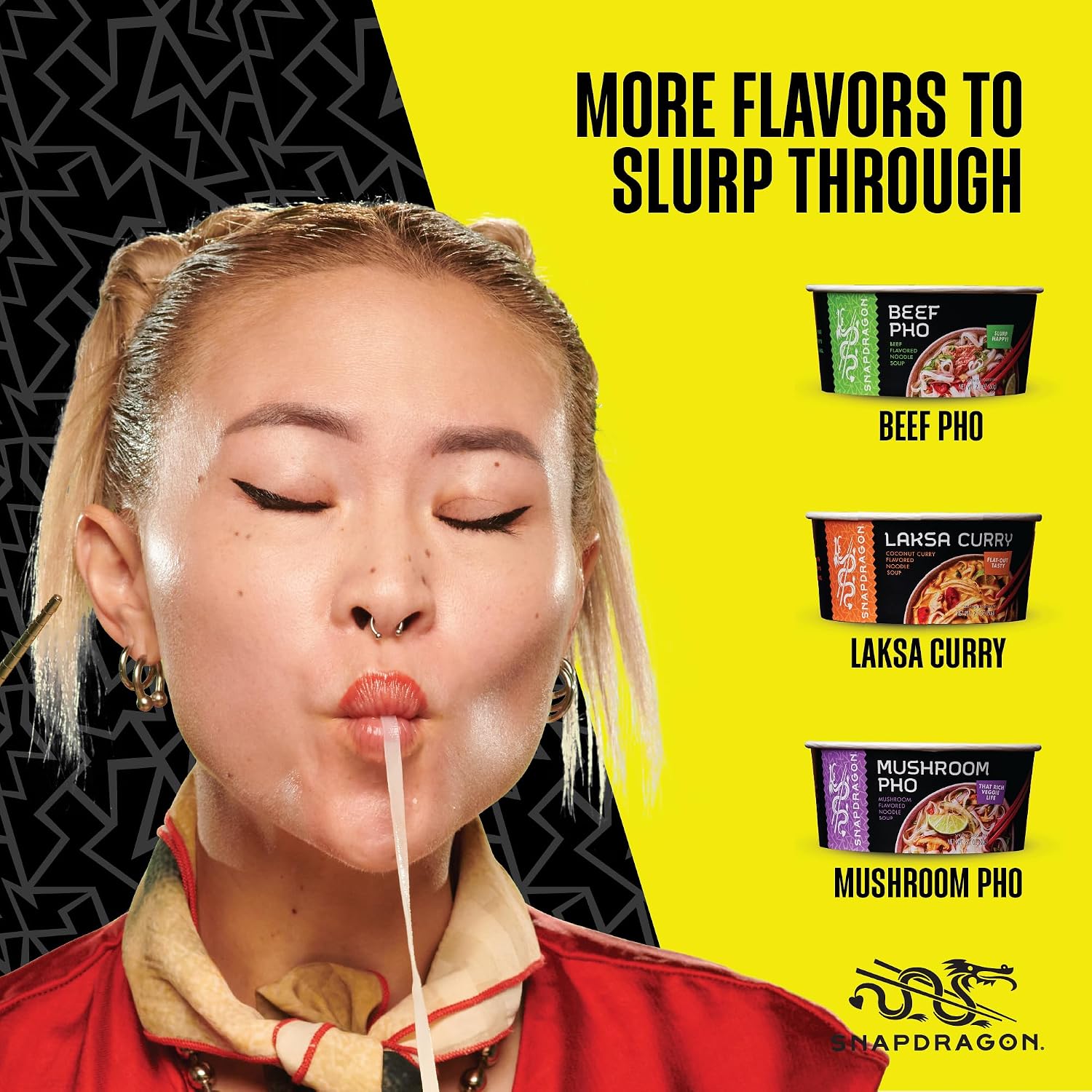 Snapdragon Laksa Curry Instant Noodle Bowls | Coconut Curry Flavor with Rice Noodles | Gluten-Free | No MSG Added | 2.1 oz (6 Pack)