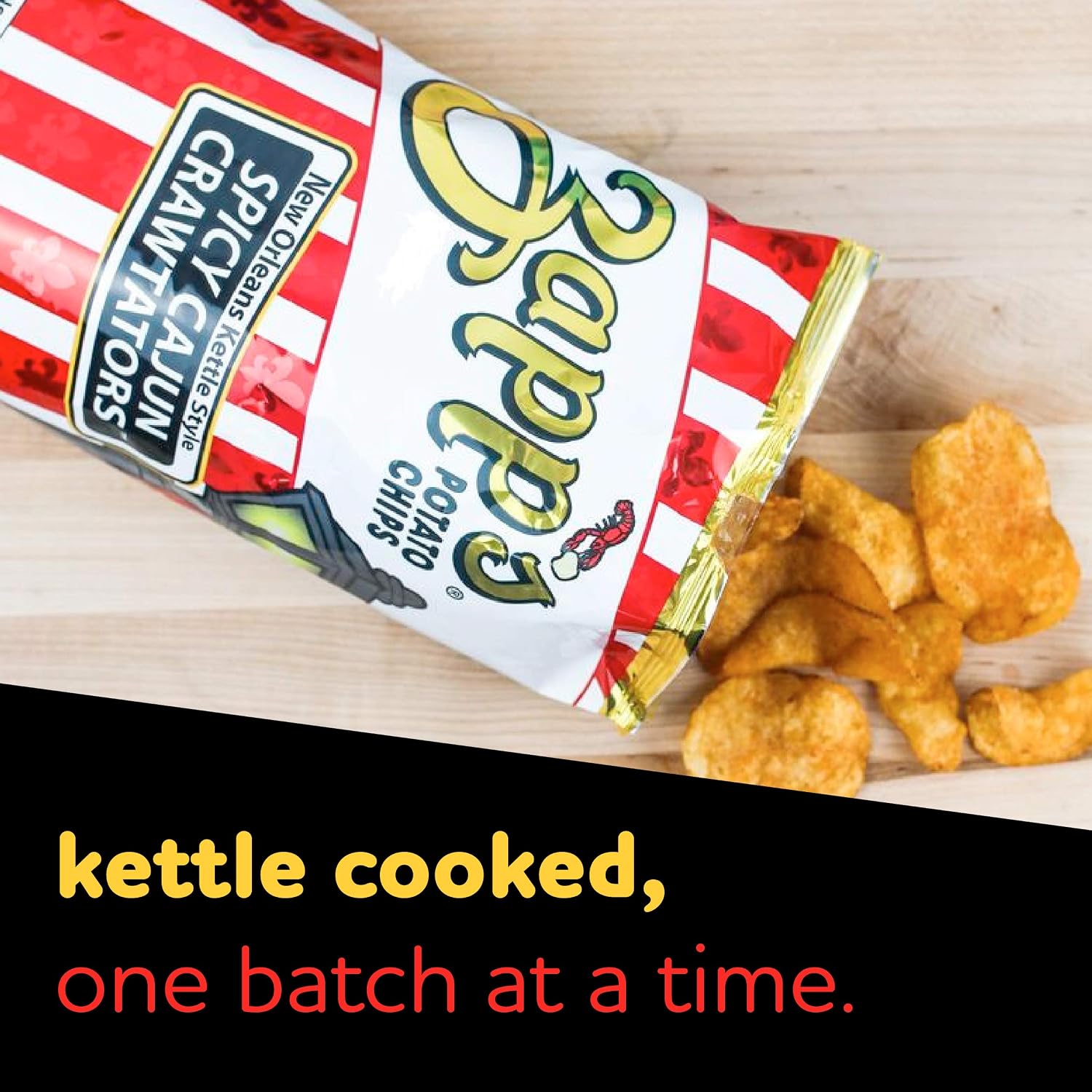Zapp’s New Orleans Kettle-Style Potato Chips Hotter n Hot Jalapeno Flavor (2 oz Bags, 25 Count), Crunchy Chips with a Spicy Kick, Perfect On-The-Go, Gluten Free Snack