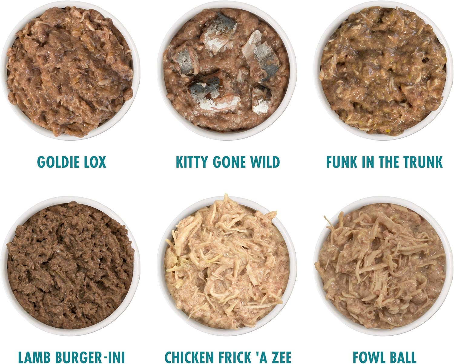 Weruva Cats in The Kitchen 6 Flavor Variety Pack of 12 Cans, 6oz | Grain-Free Wet Canned Cat Food
