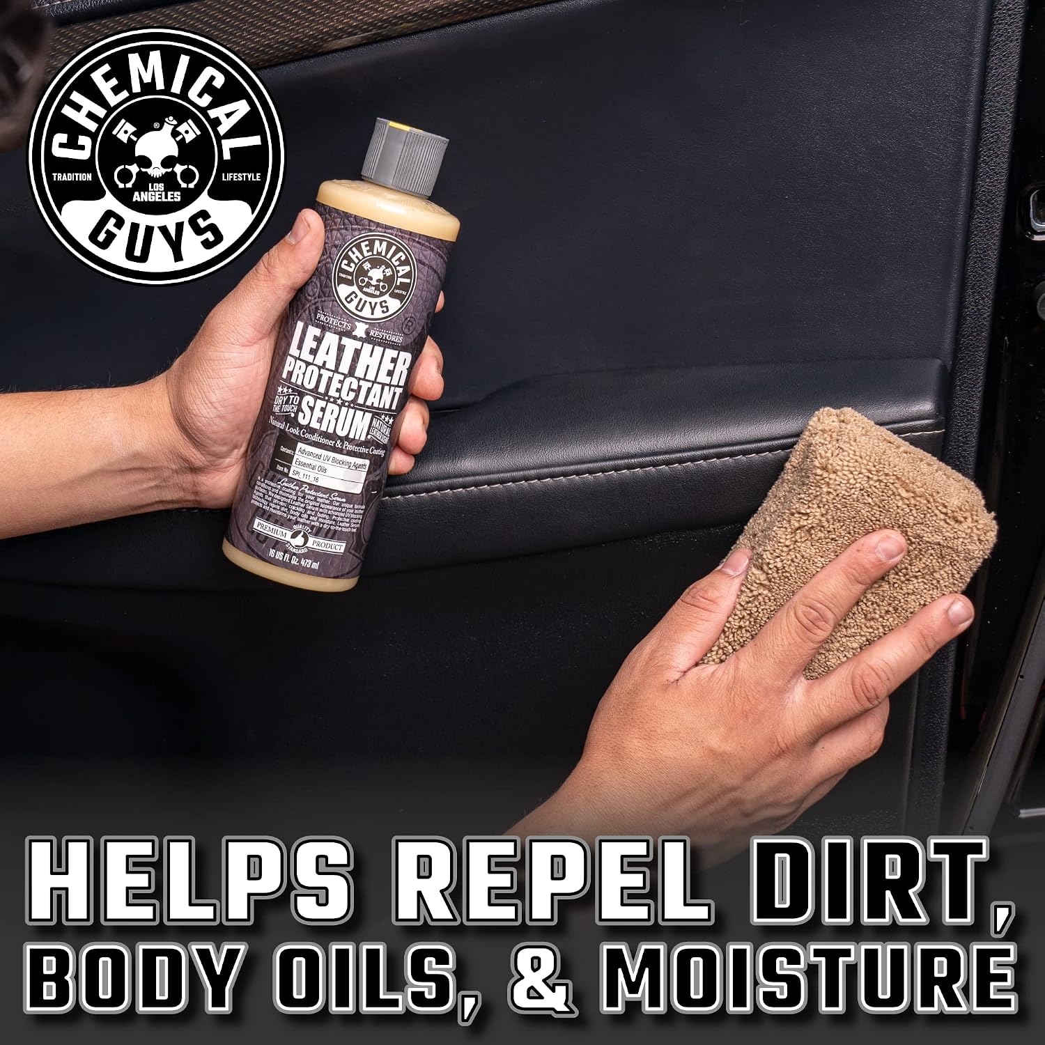 Chemical Guys, Vintage Series Leather Conditioner for Car Interiors, 16 oz | Nourishes and conditions natural, synthetic and faux leather seats, keeping them soft, supple and protected