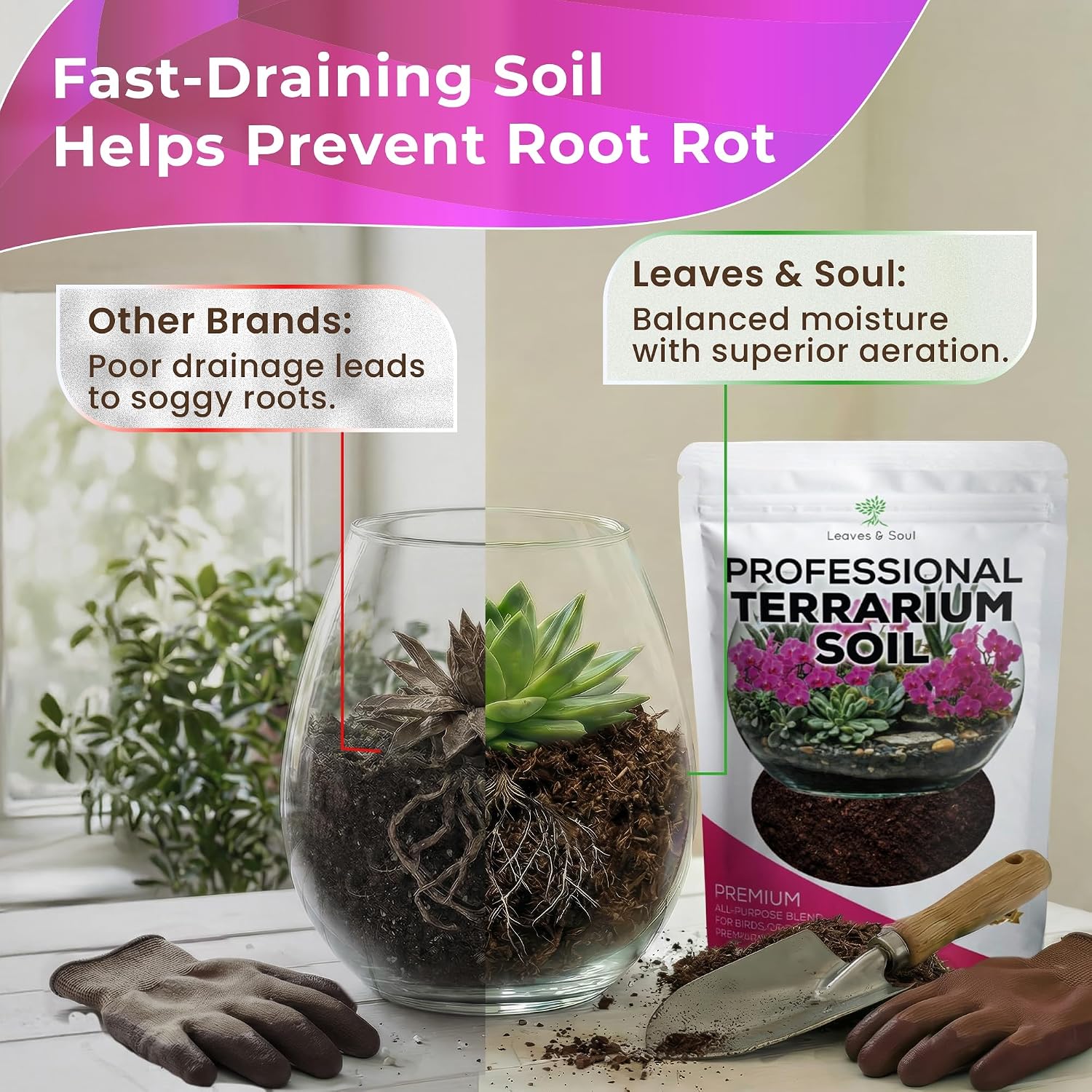 Professional Bonsai Soil Mix Ready to Use | Large 2.2 Quarts, Premium Potting Soil for Bonsai Trees